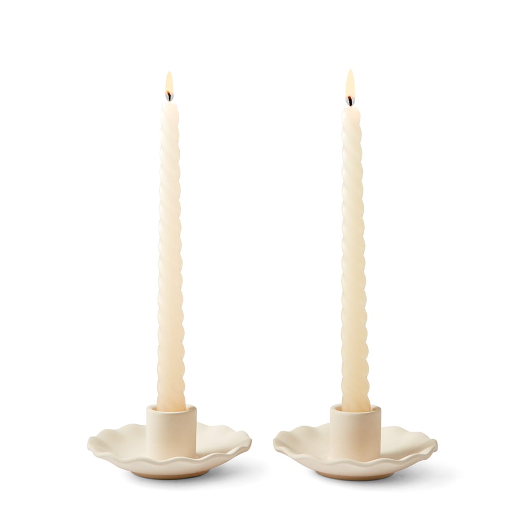 2 Wave Taper Candle Holders Kmart NZ