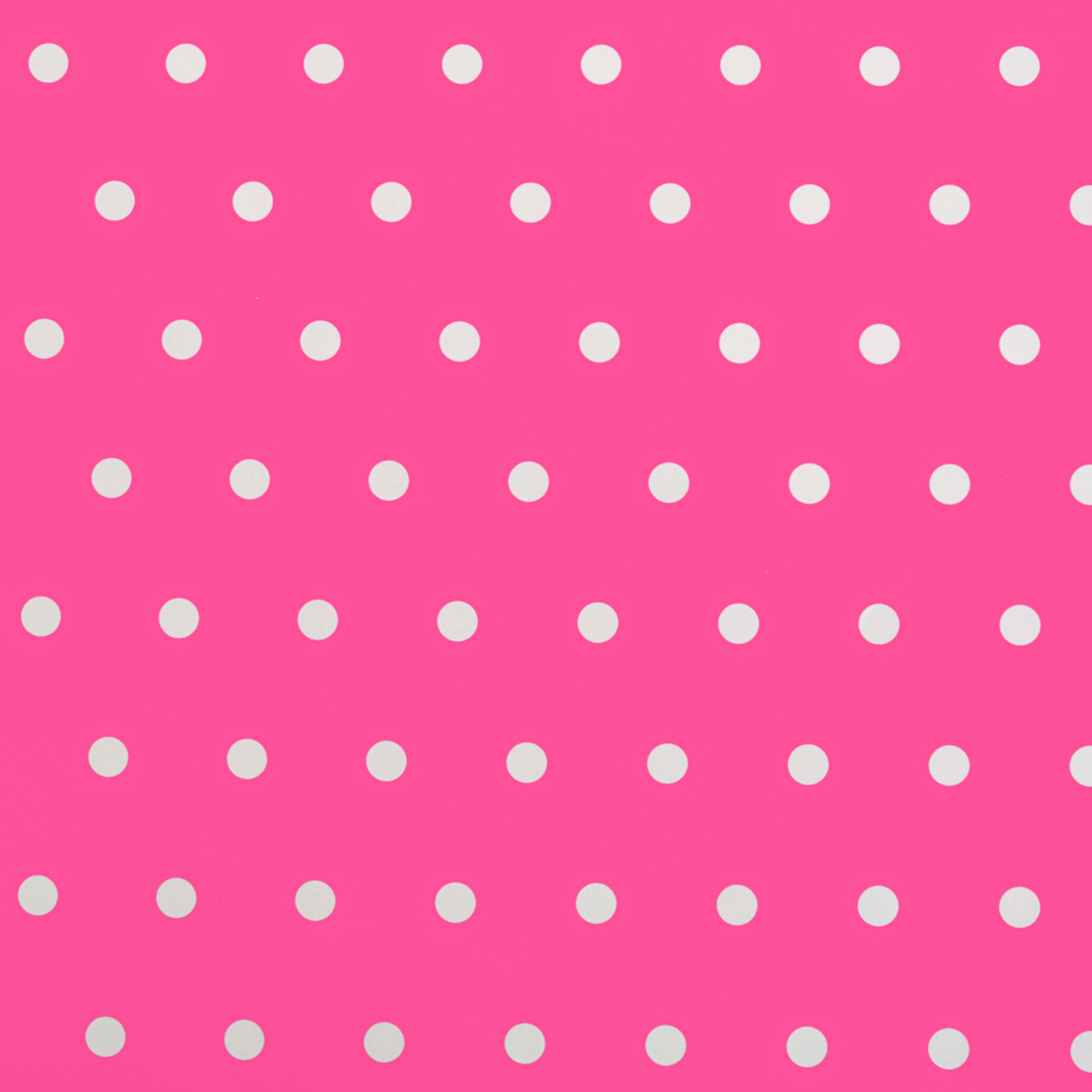 1 Hallmark Gift Wrap Roll - Pink Polka Dots