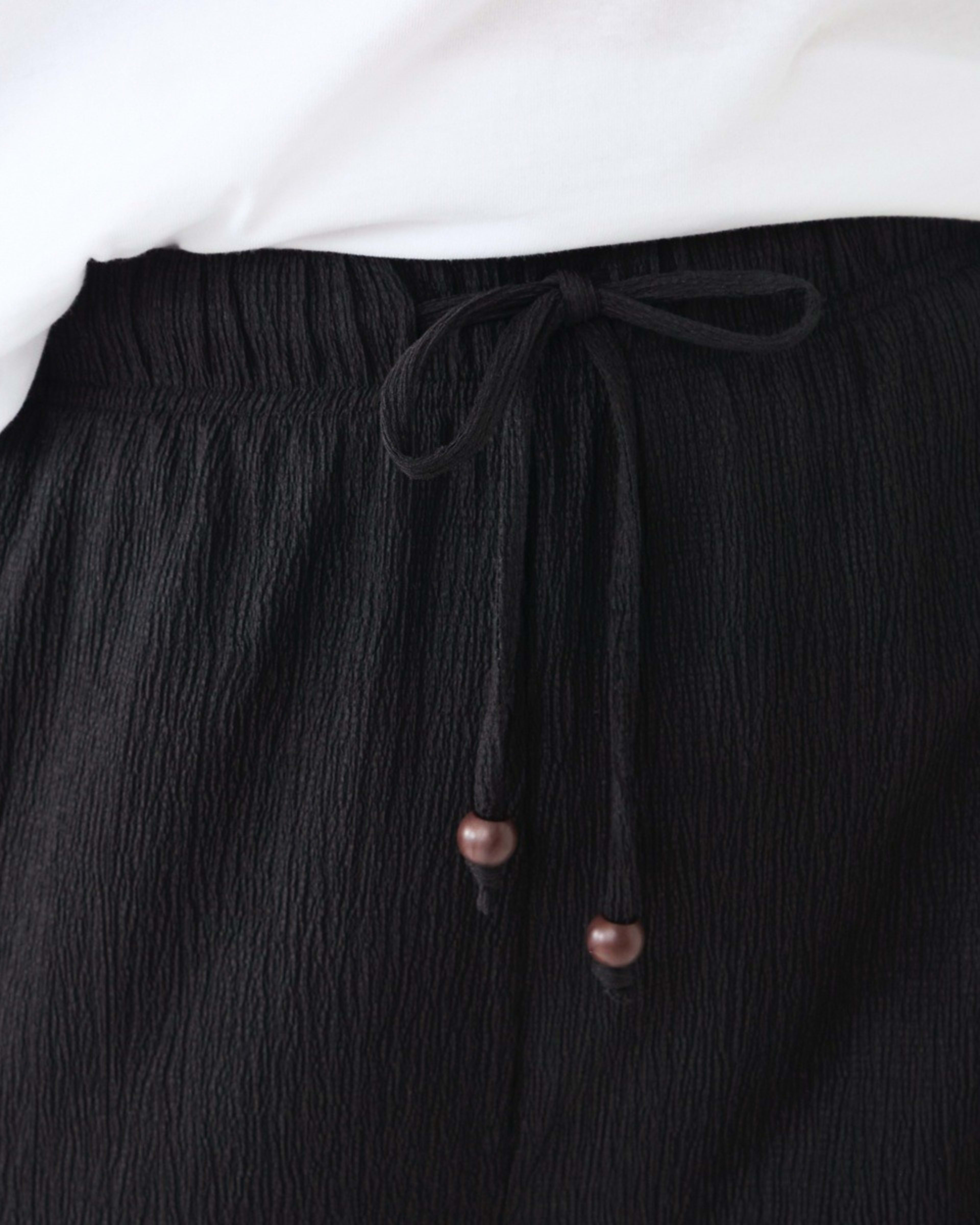 4 Curve Textured Knit Pants Black, 4 of 5