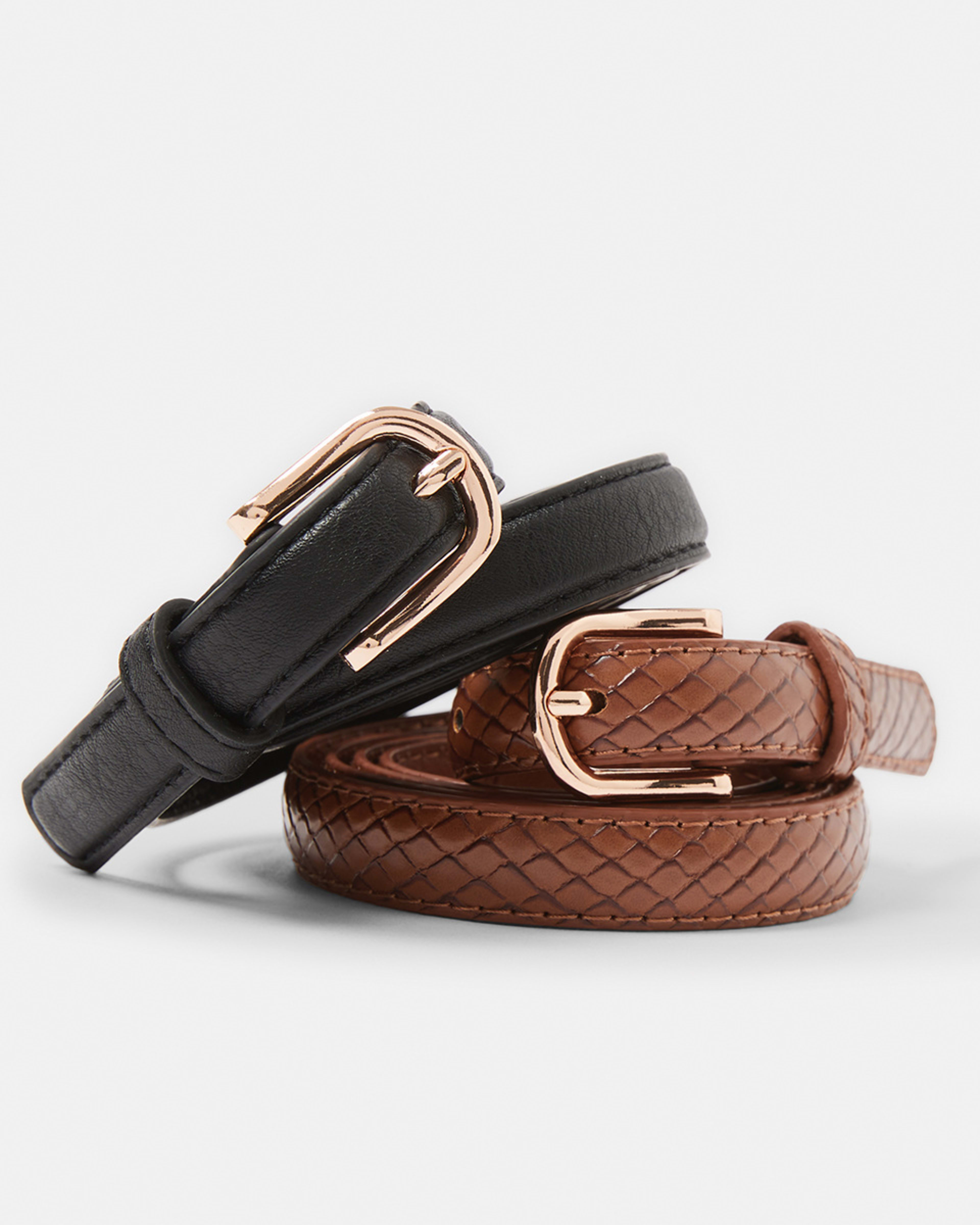 2 Pack Skinny Belt Kmart