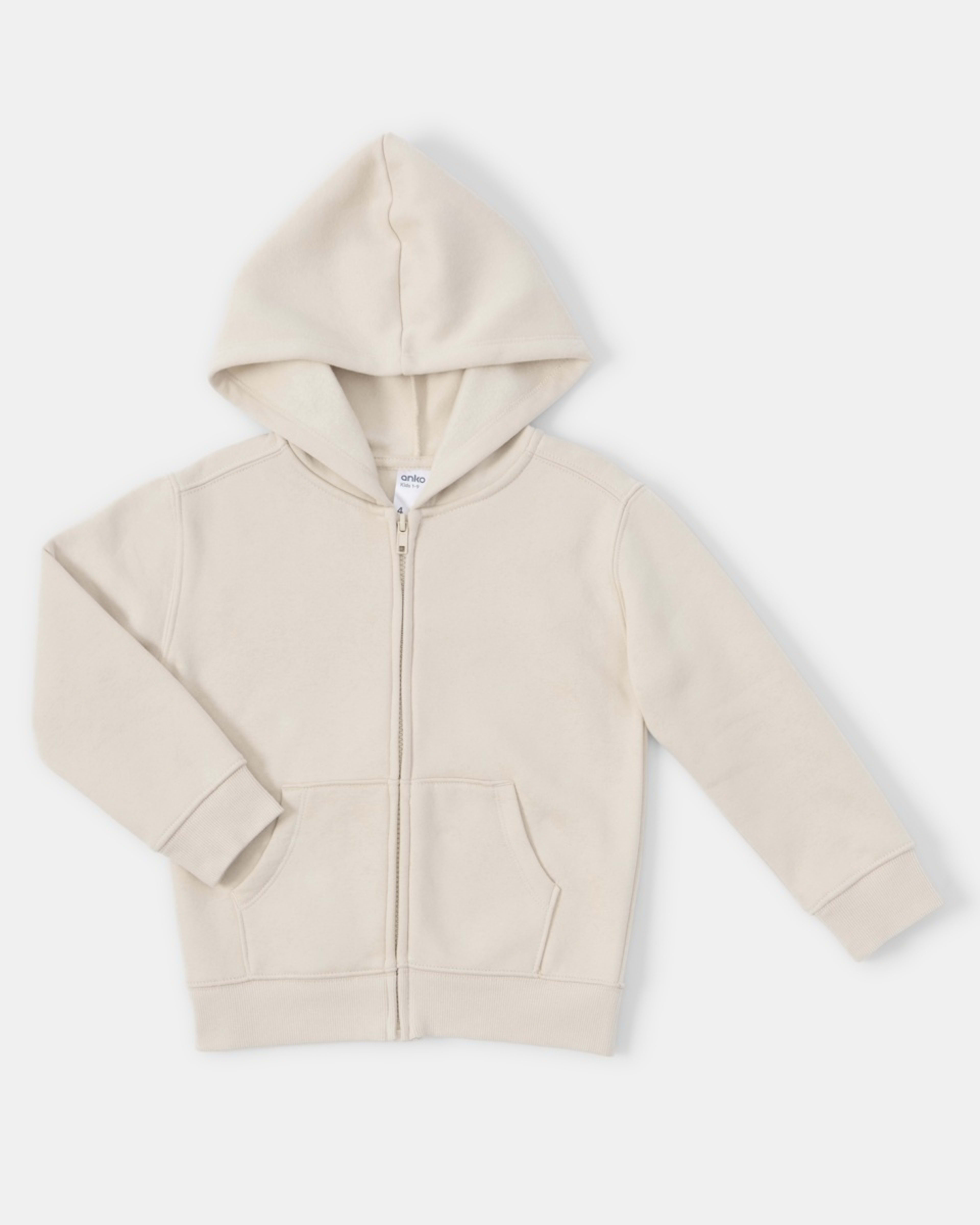 9 Zip Through Hoodie Crm Beige, 9 of 10