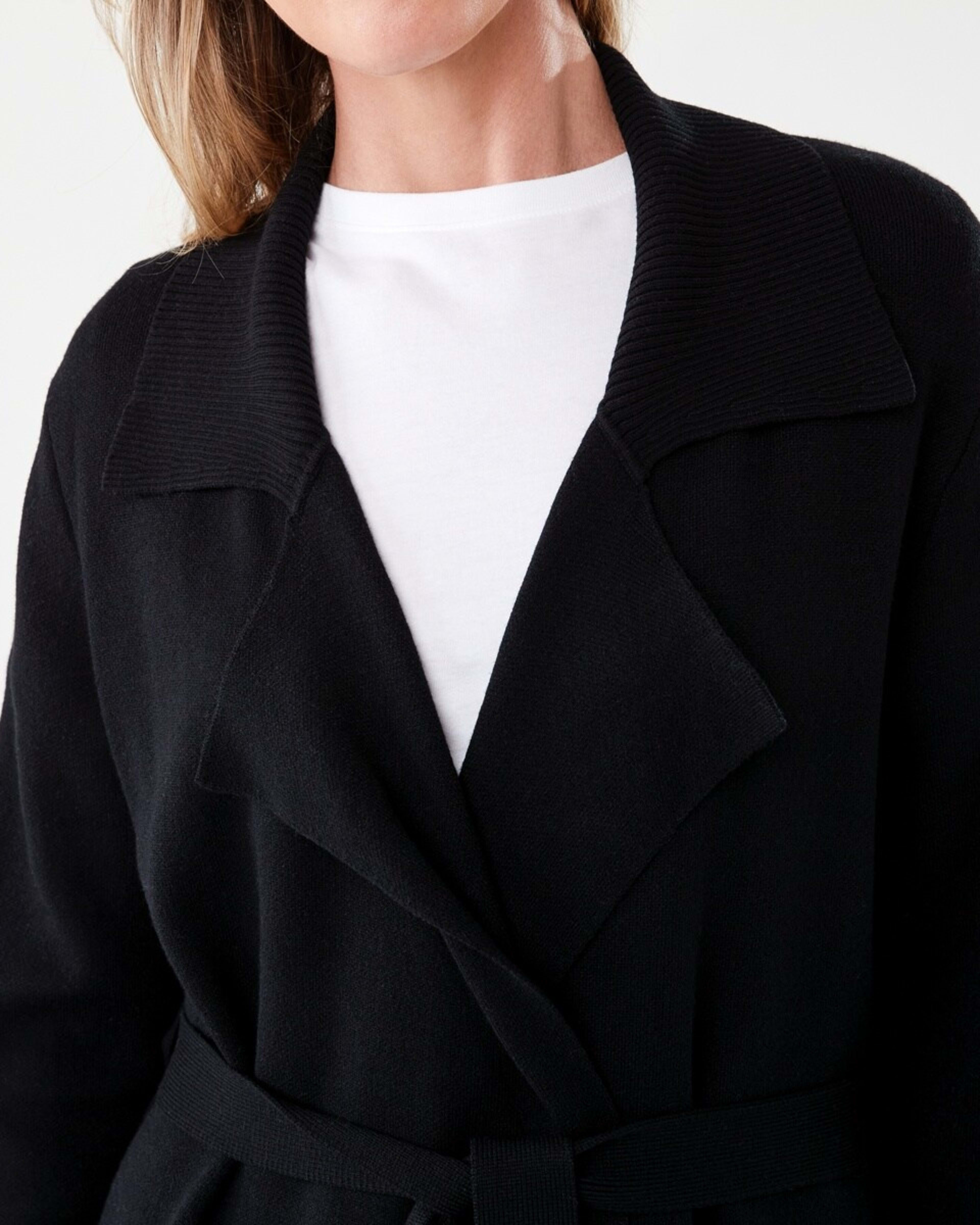 6 Trench Coatigan Black, 6 of 8