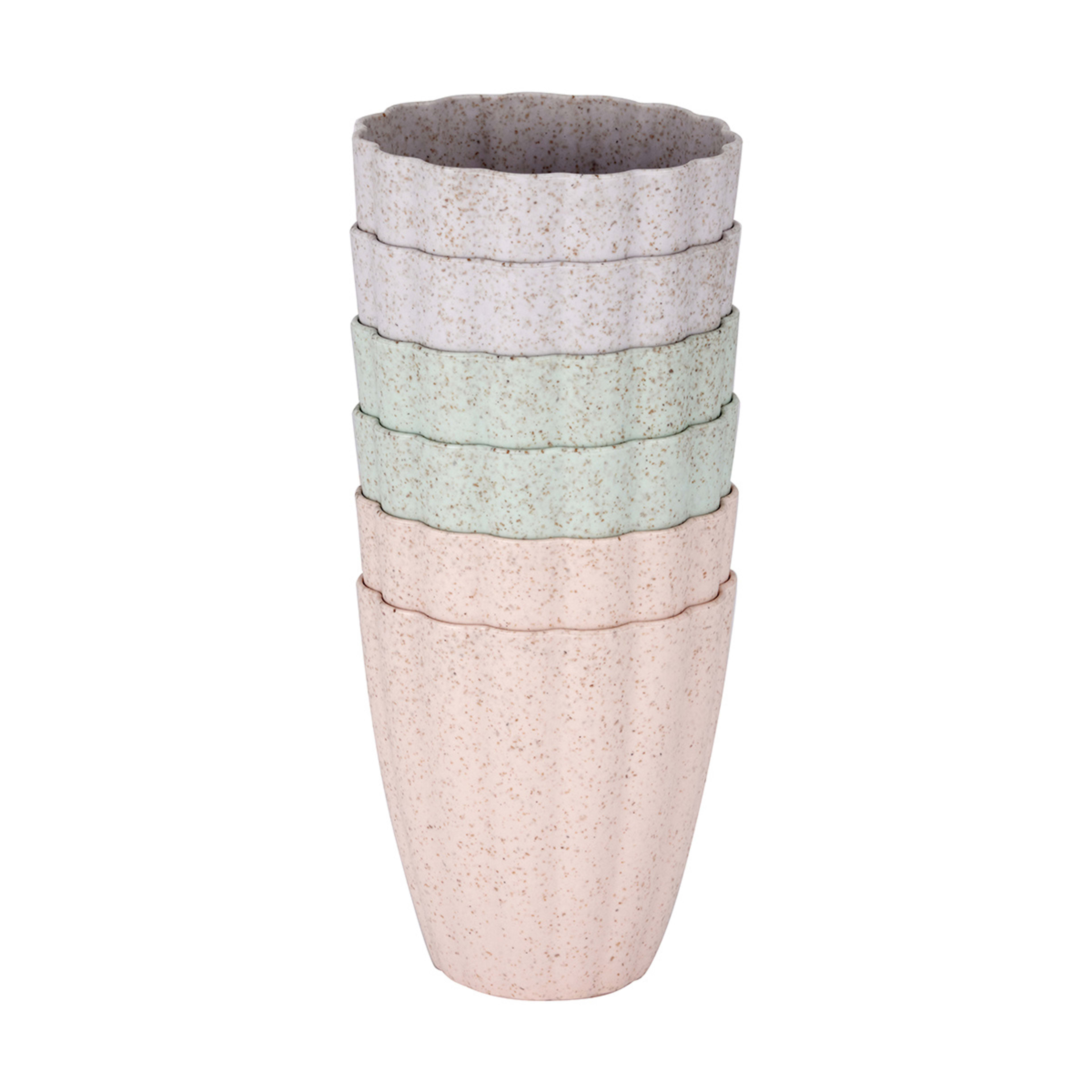 6 Pack Scalloped Wheatgrain Cups Kmart