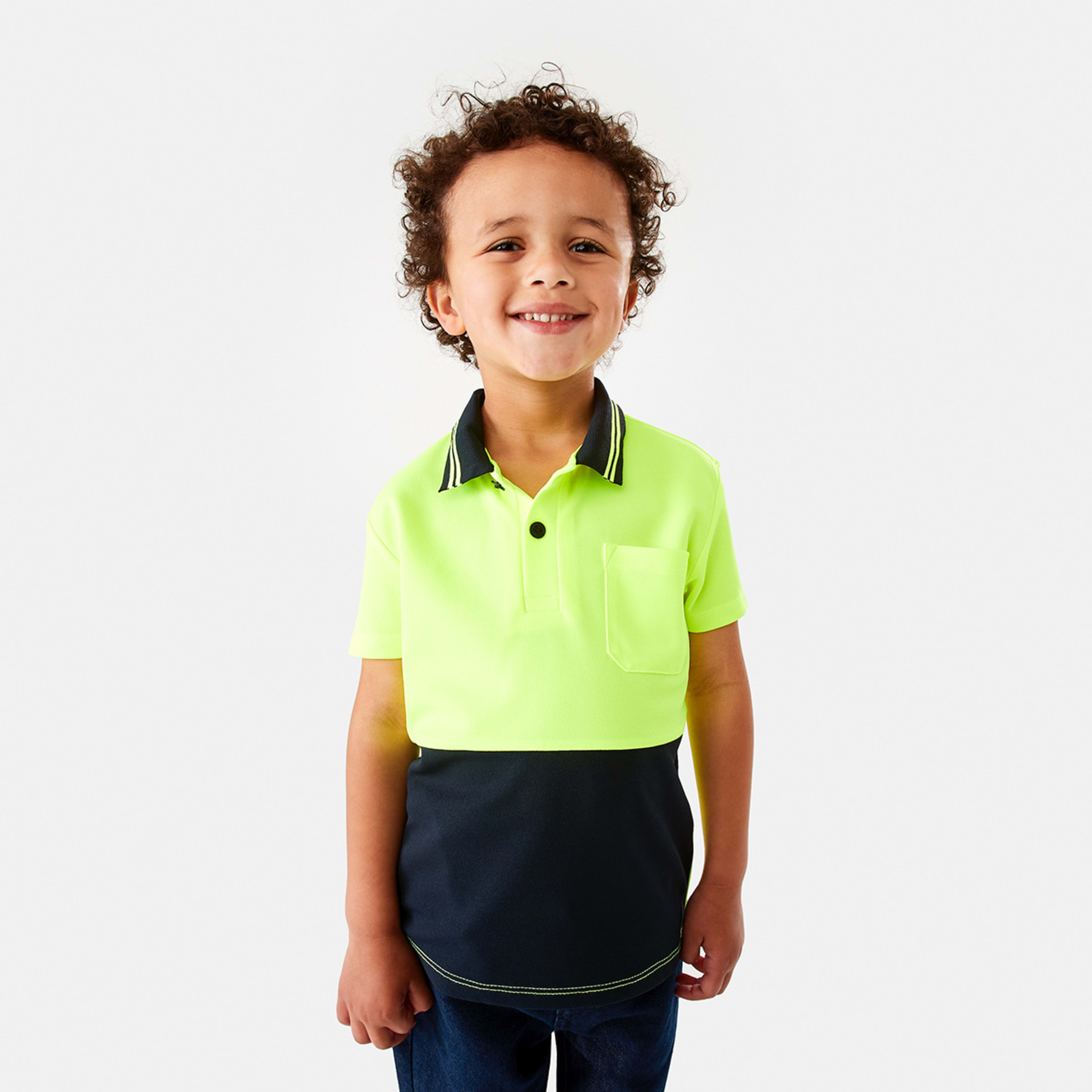 1 Mini Me Work Polo T-shirt Yellow, 1 of 9