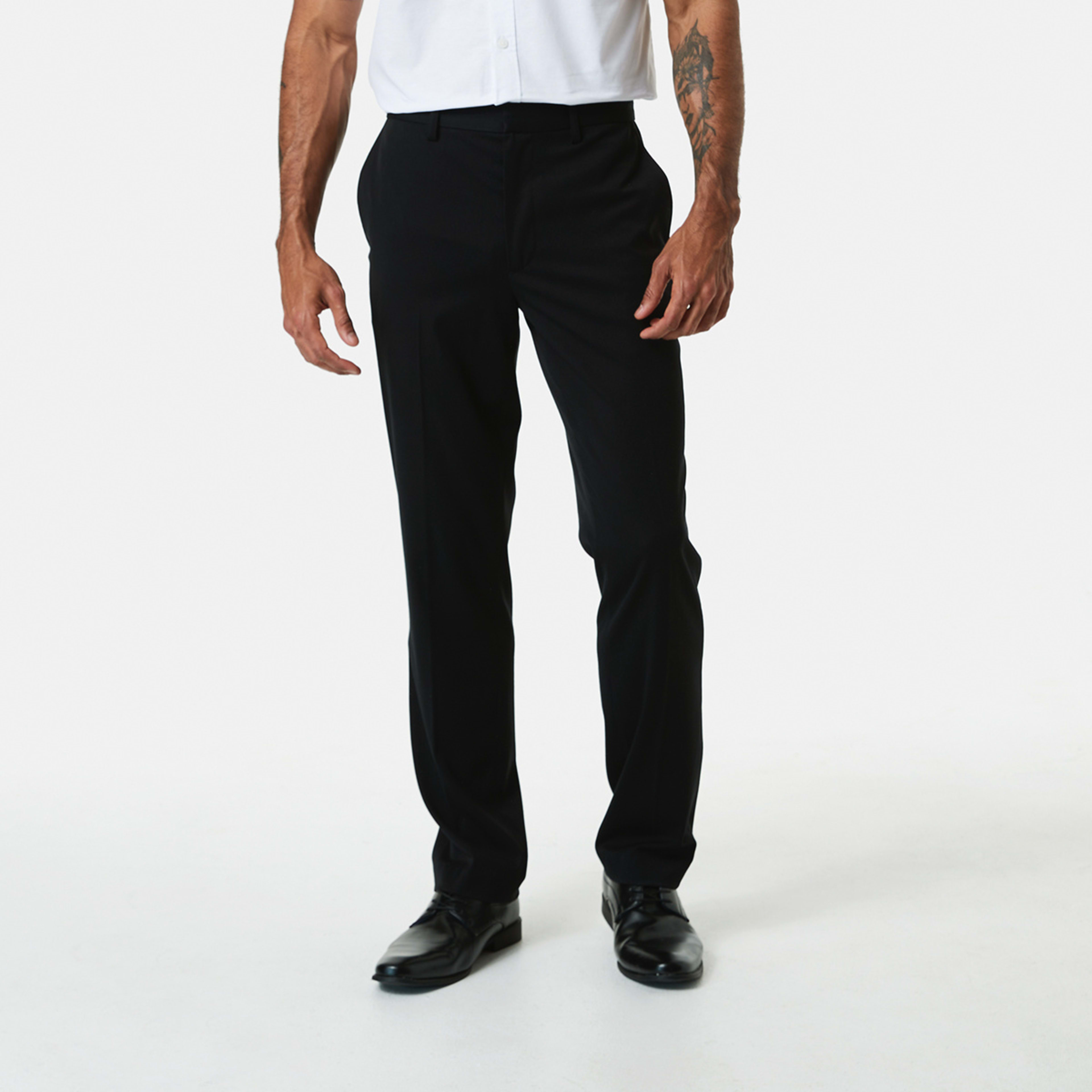 1 Workwear Slim Fit Business Pants Black, 1 of 5