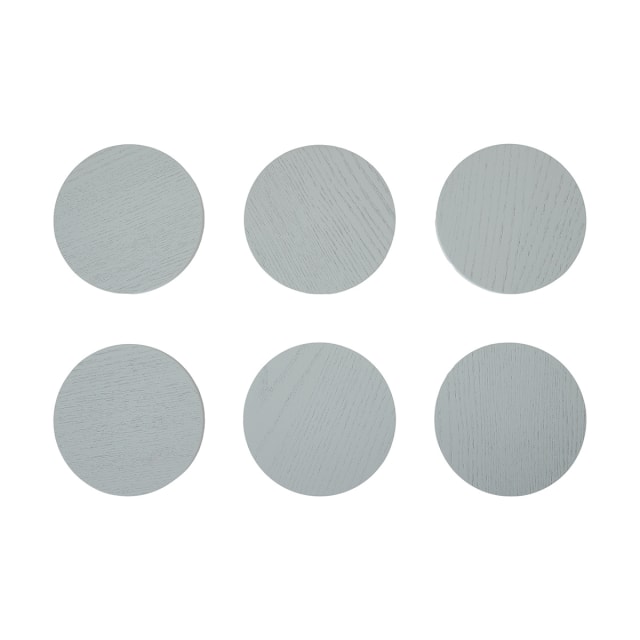 Set of 6 Grey Coasters Kmart
