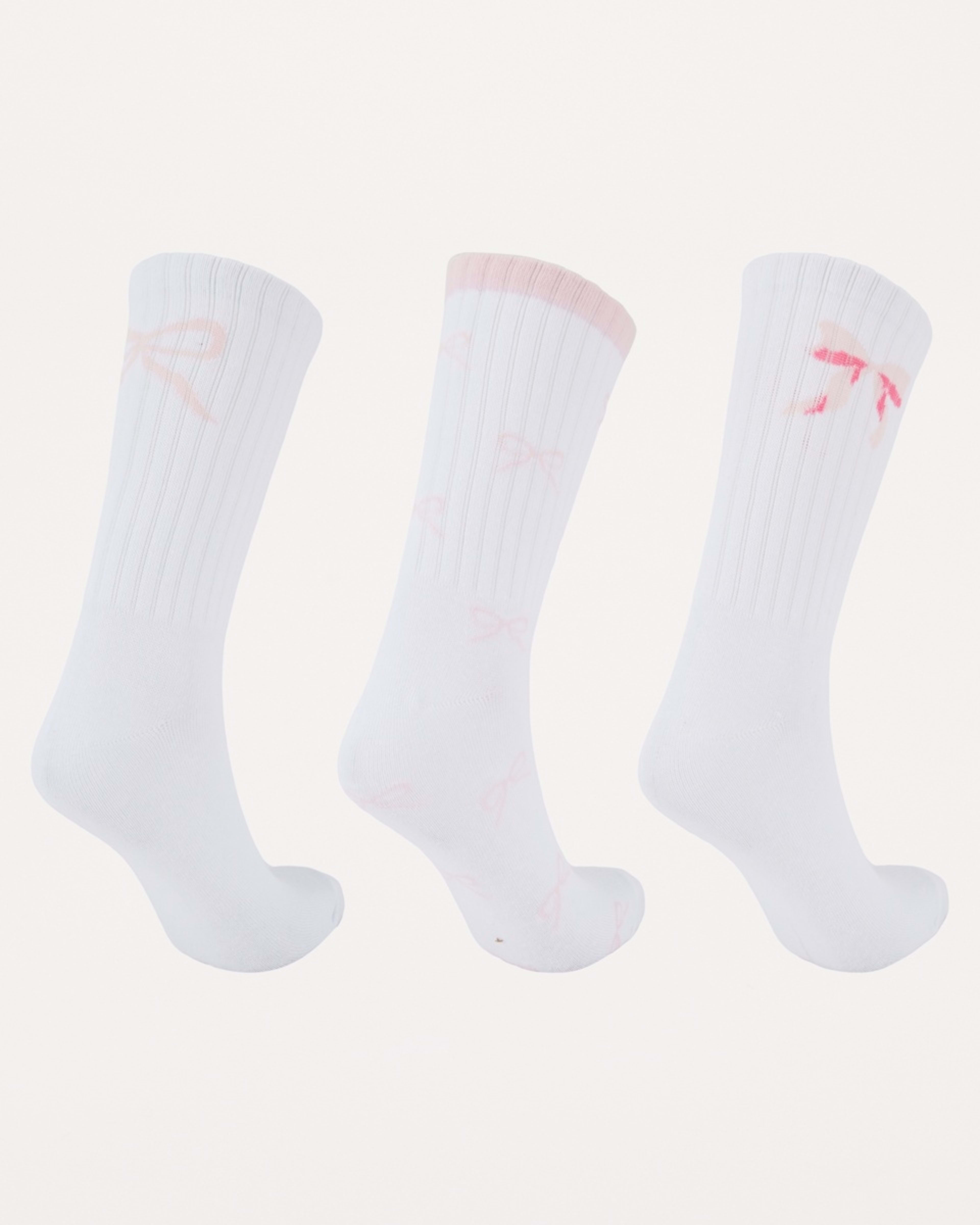 2 3 Pack Printed Crew Socks BOWS, 2 of 3
