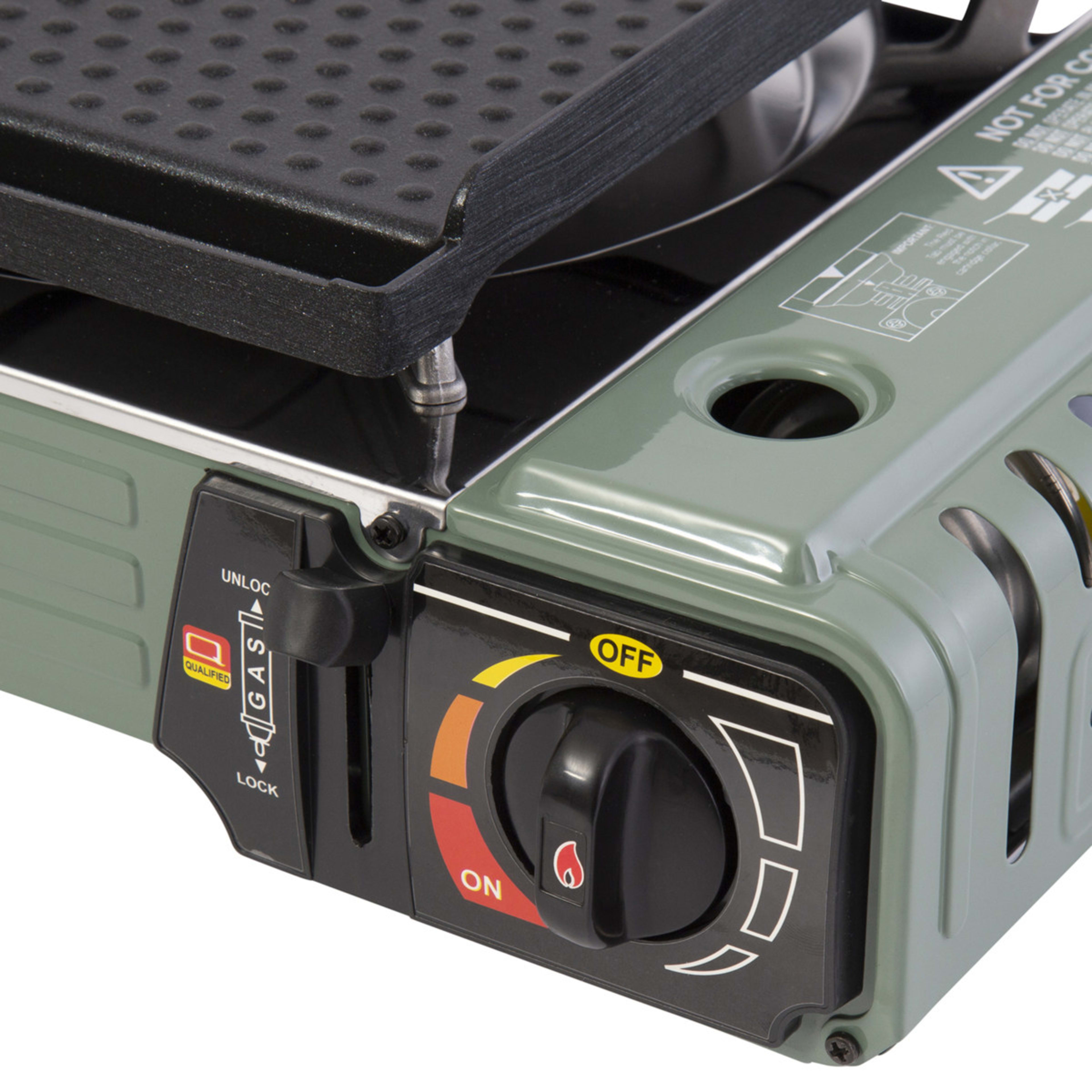 Halo Peak Butane Twin Burner Stove with Hotplate Kmart