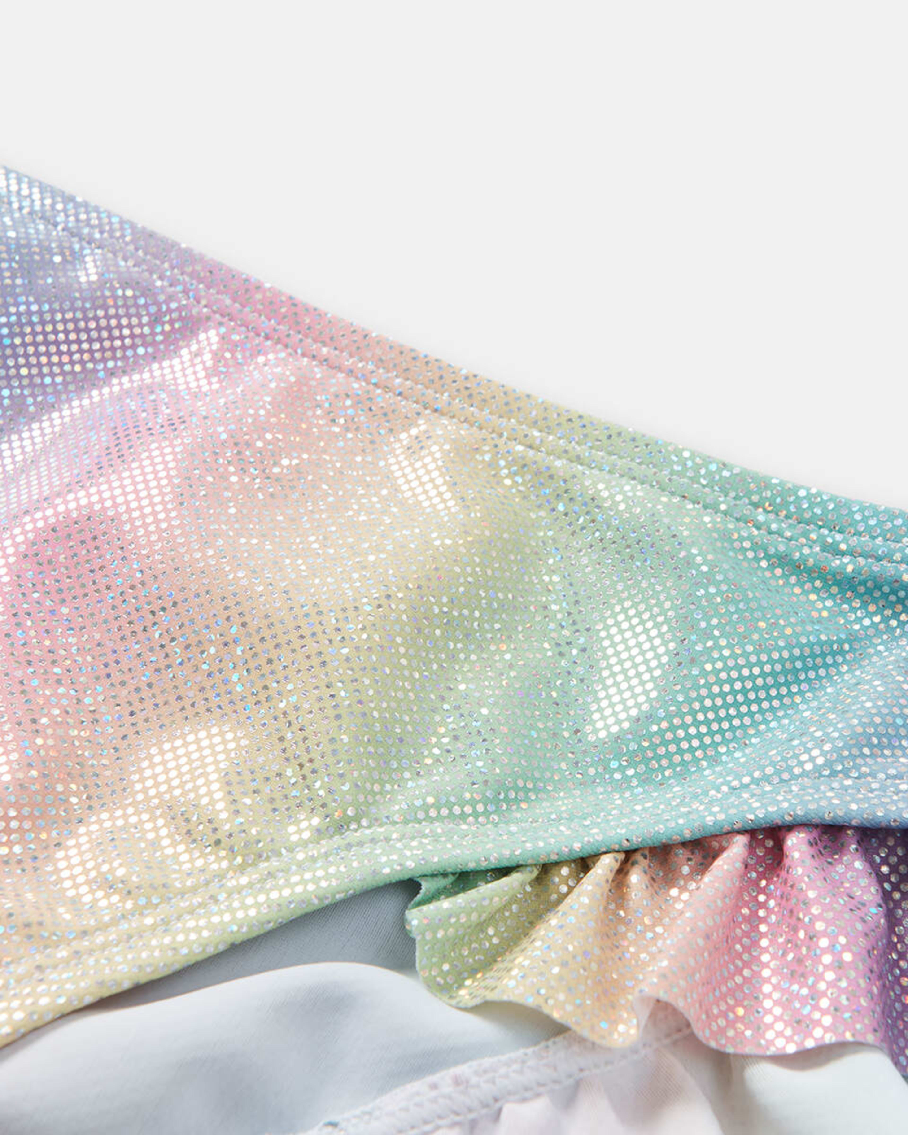 7 3 Piece Frill Bikini Skirt Set Foil Rbw, 7 of 8