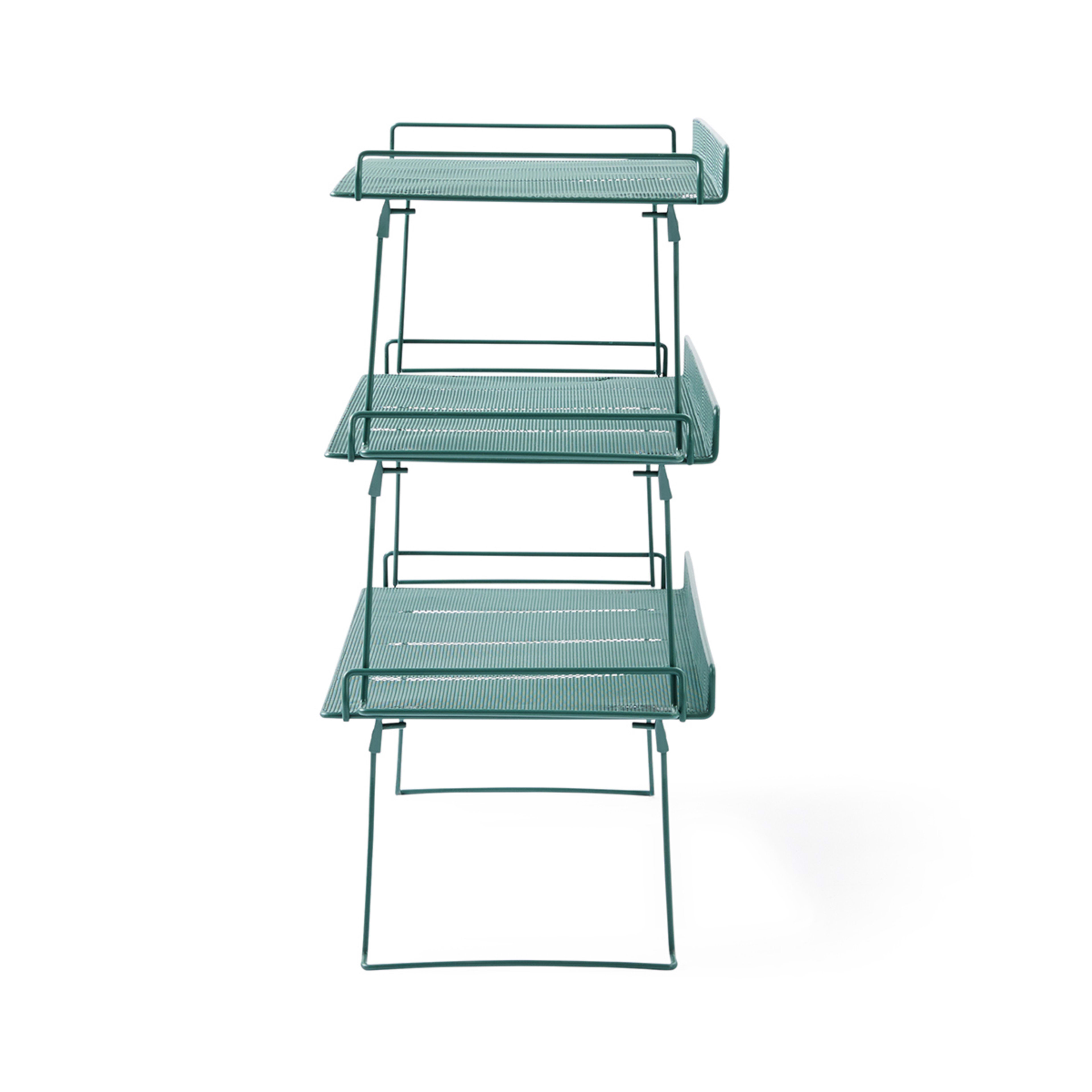 5 Stackable Wire Shoe Shelf - Green, 5 of 9