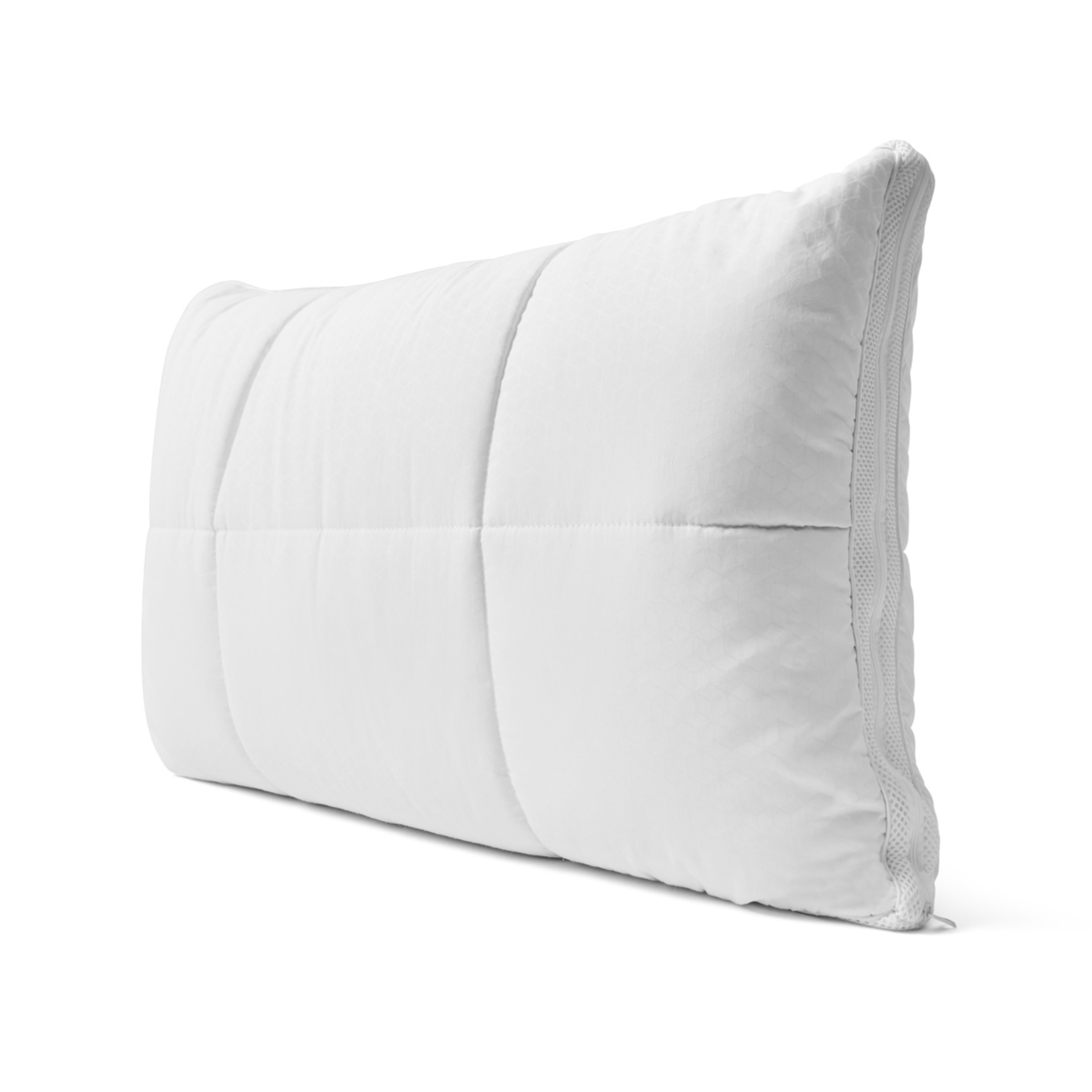 2 Adjustable Memory Foam Cooling Pillow - High Profile, White, 2 of 9