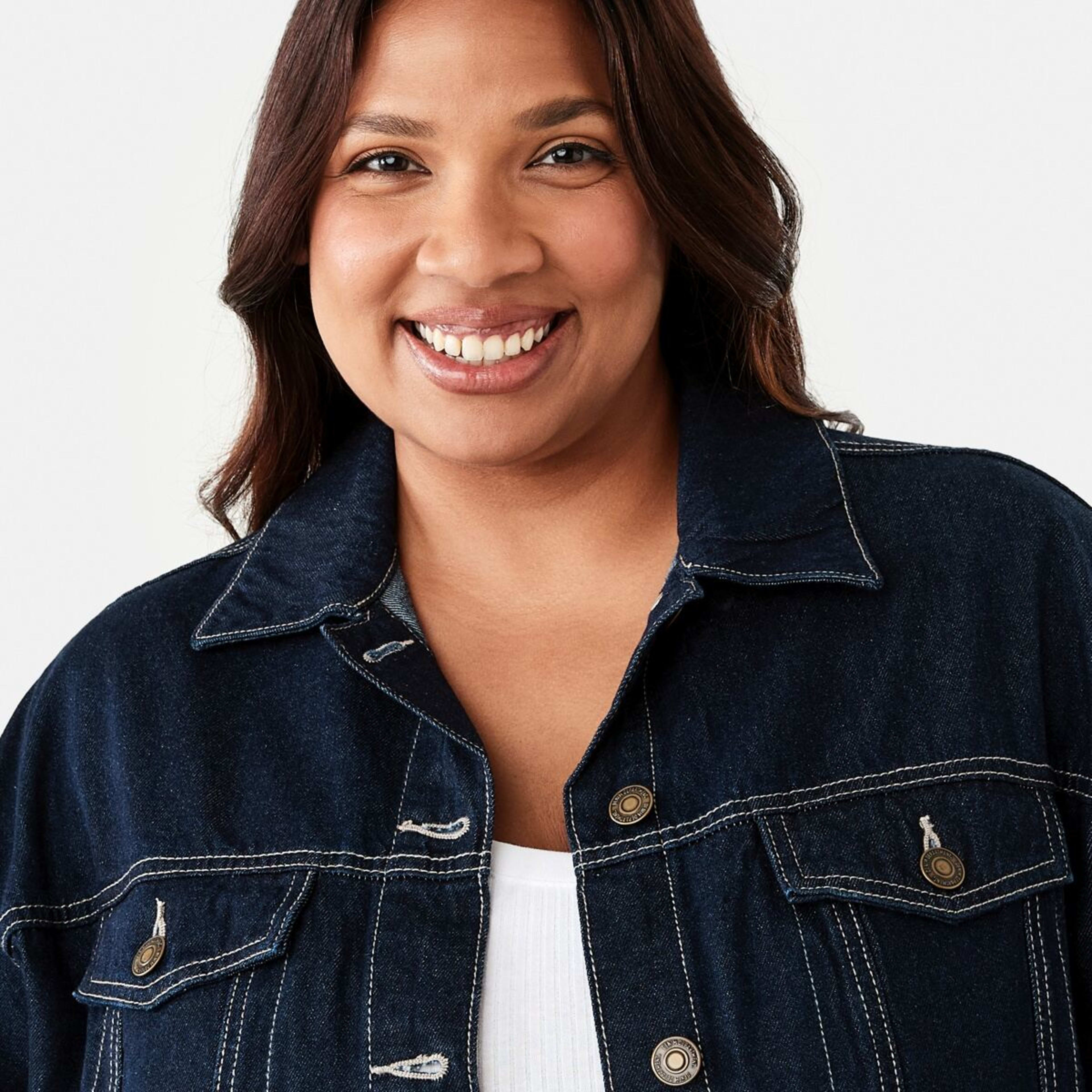 4 Curve Denim Jacket Mid Wash, 4 of 8