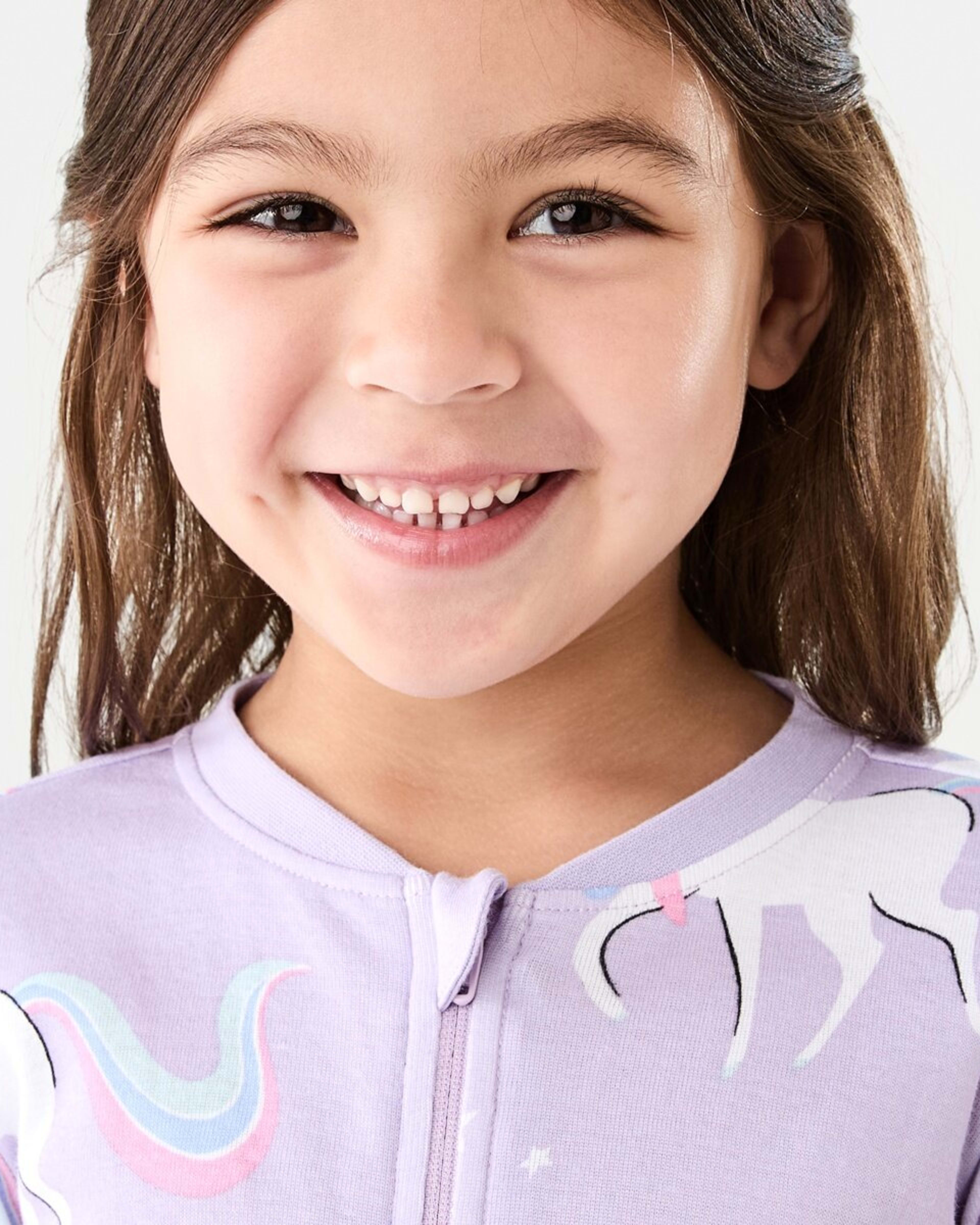 3 Rib All-In-One Sleepsuit Purple Unicorn, 3 of 9