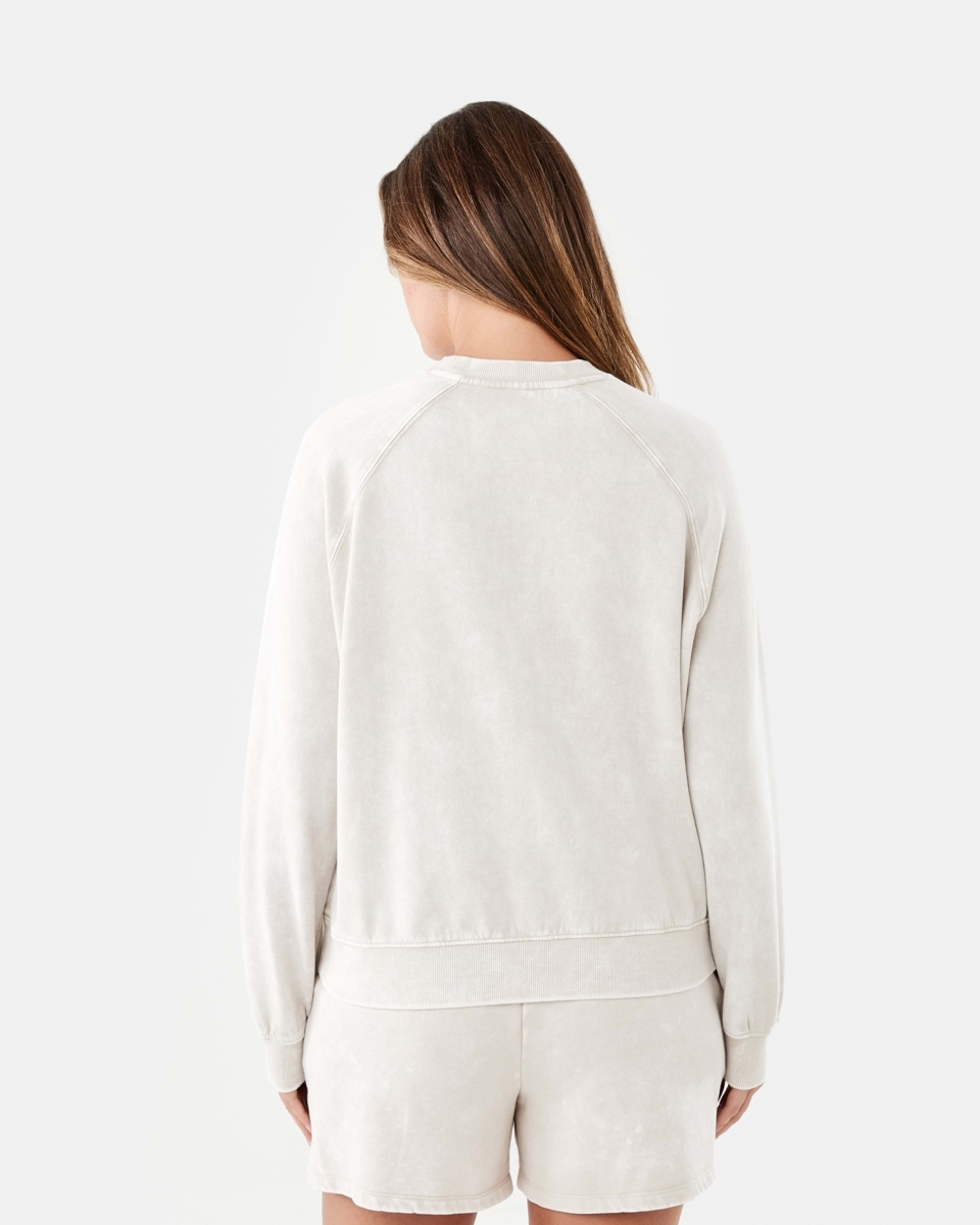3 Long Sleeve Washed Sweatshirt Nat Beige, 3 of 7