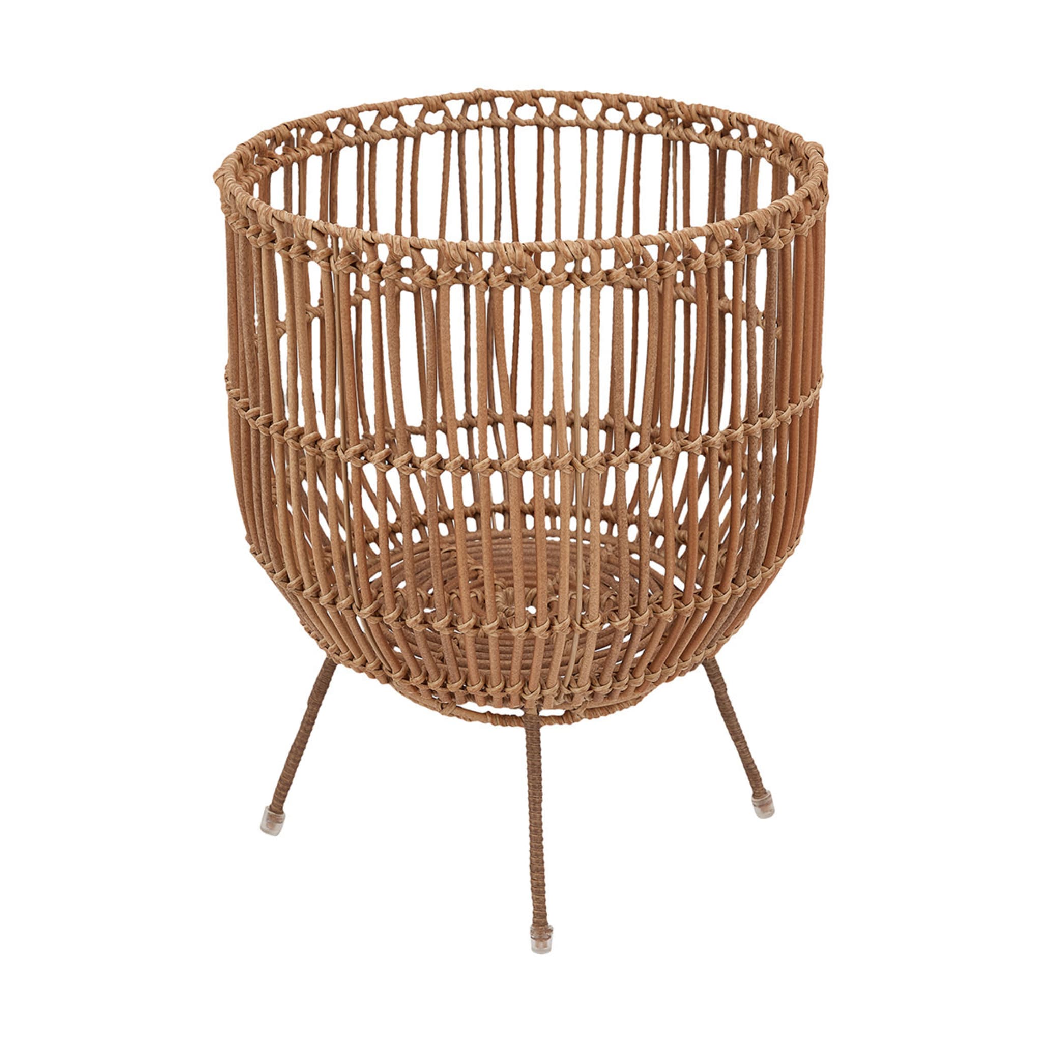 Rattan Look Pot Holder with Stand Kmart