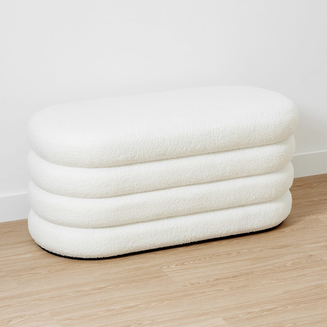 Boucle Storage Bench Kmart