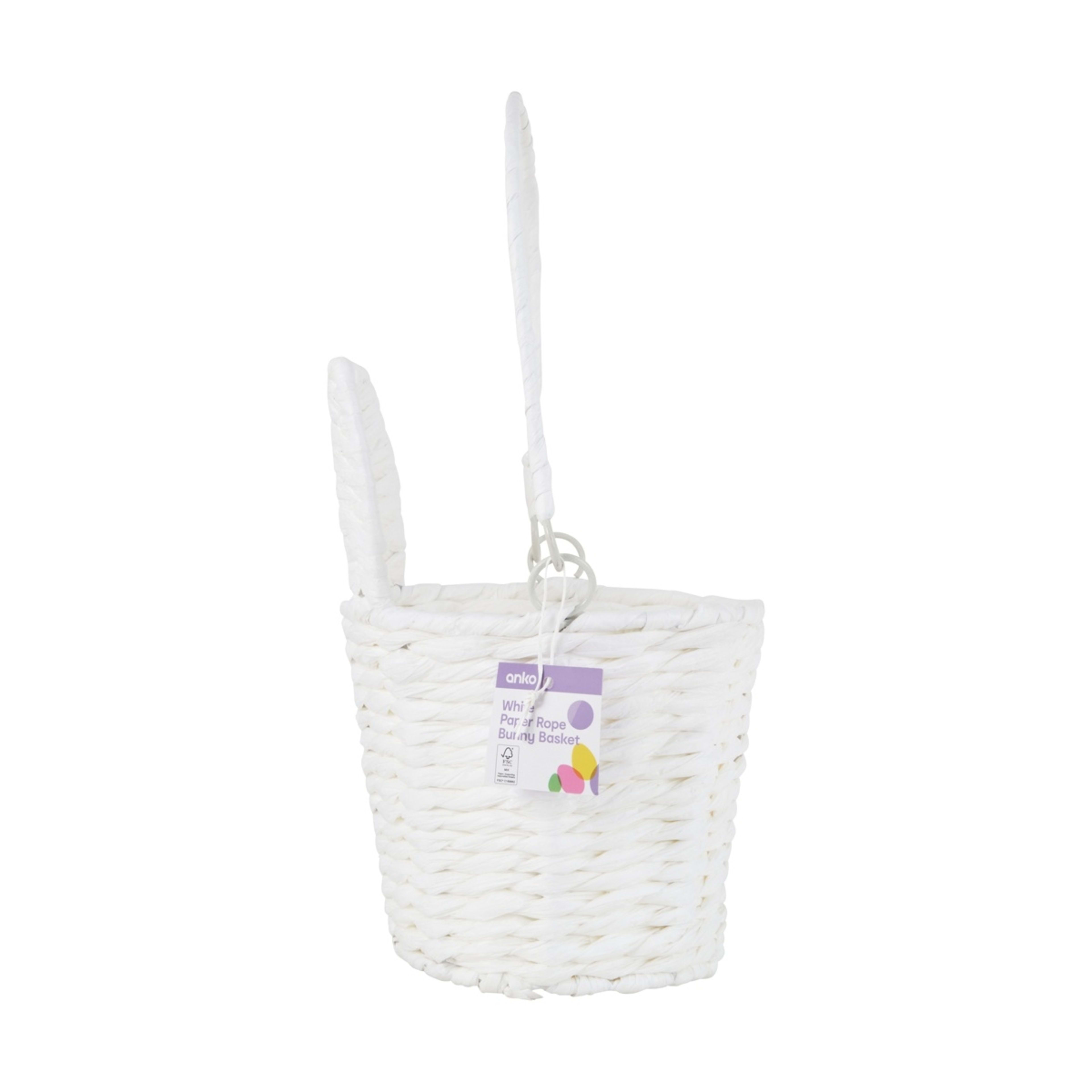 5 White Paper Rope Bunny Basket, 5 of 5