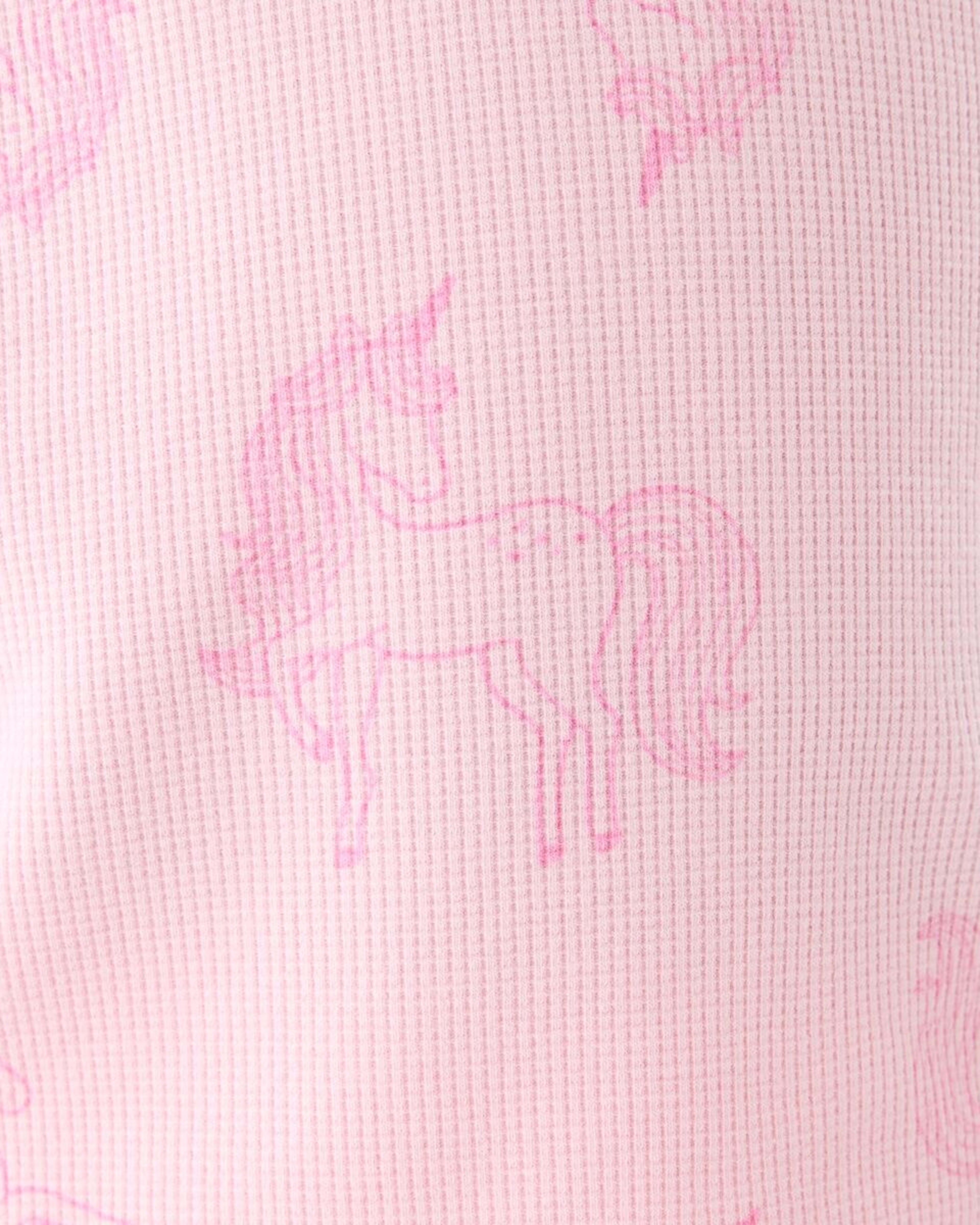 5 Waffle Pyjama Set Pnk Unicon, 5 of 7