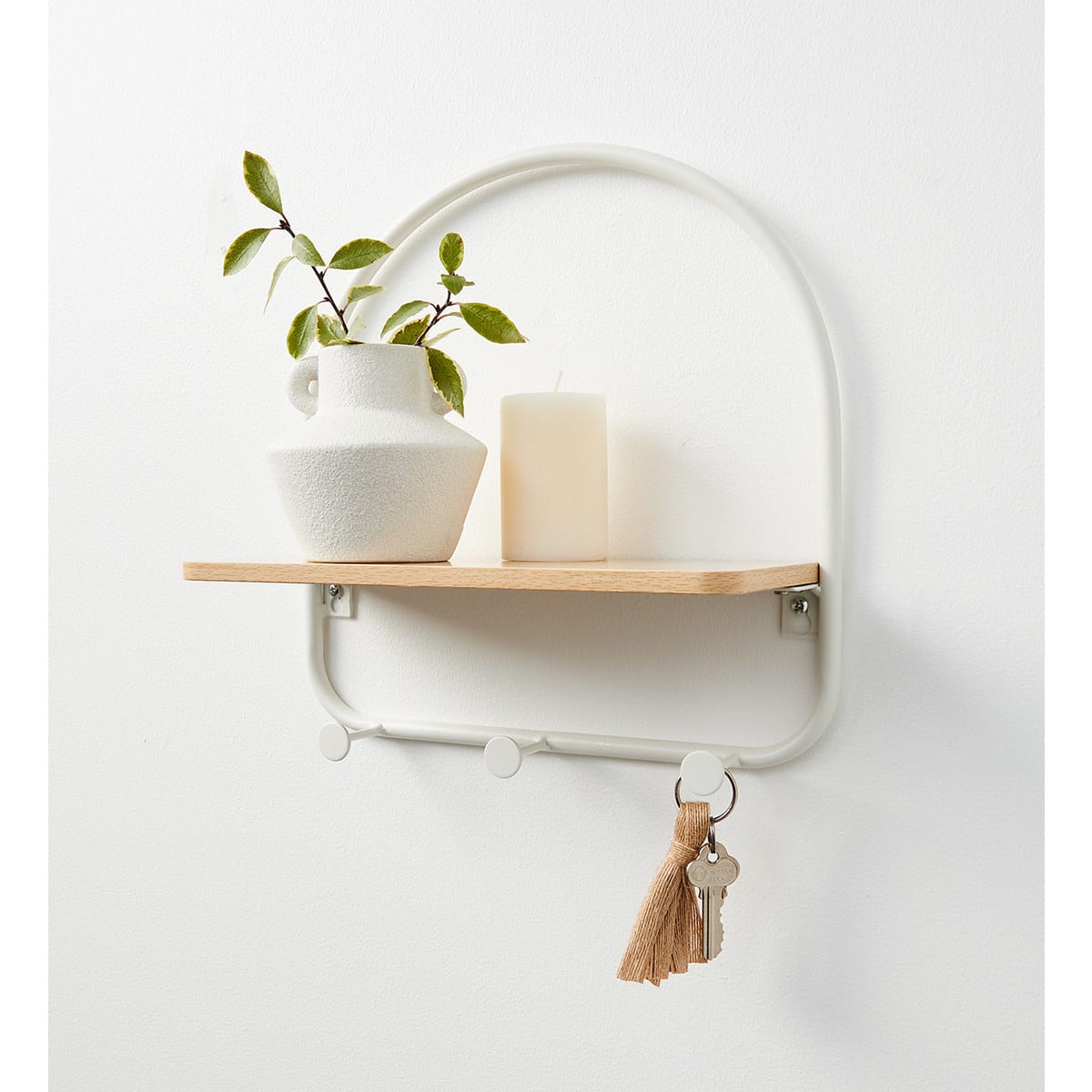 Shelf with hooks discount kmart