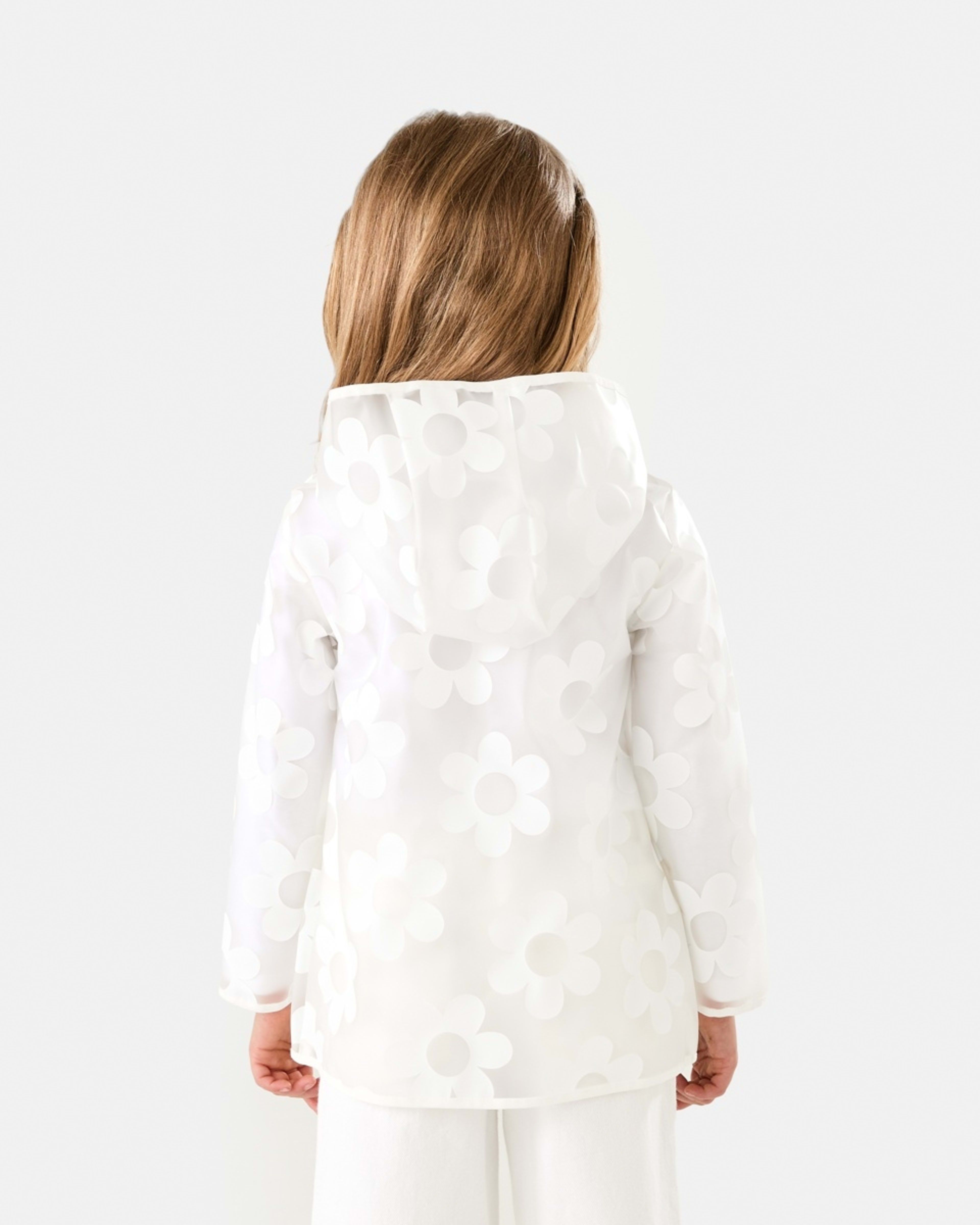 3 Print Rain Jacket Cocreation Flower White, 3 of 10