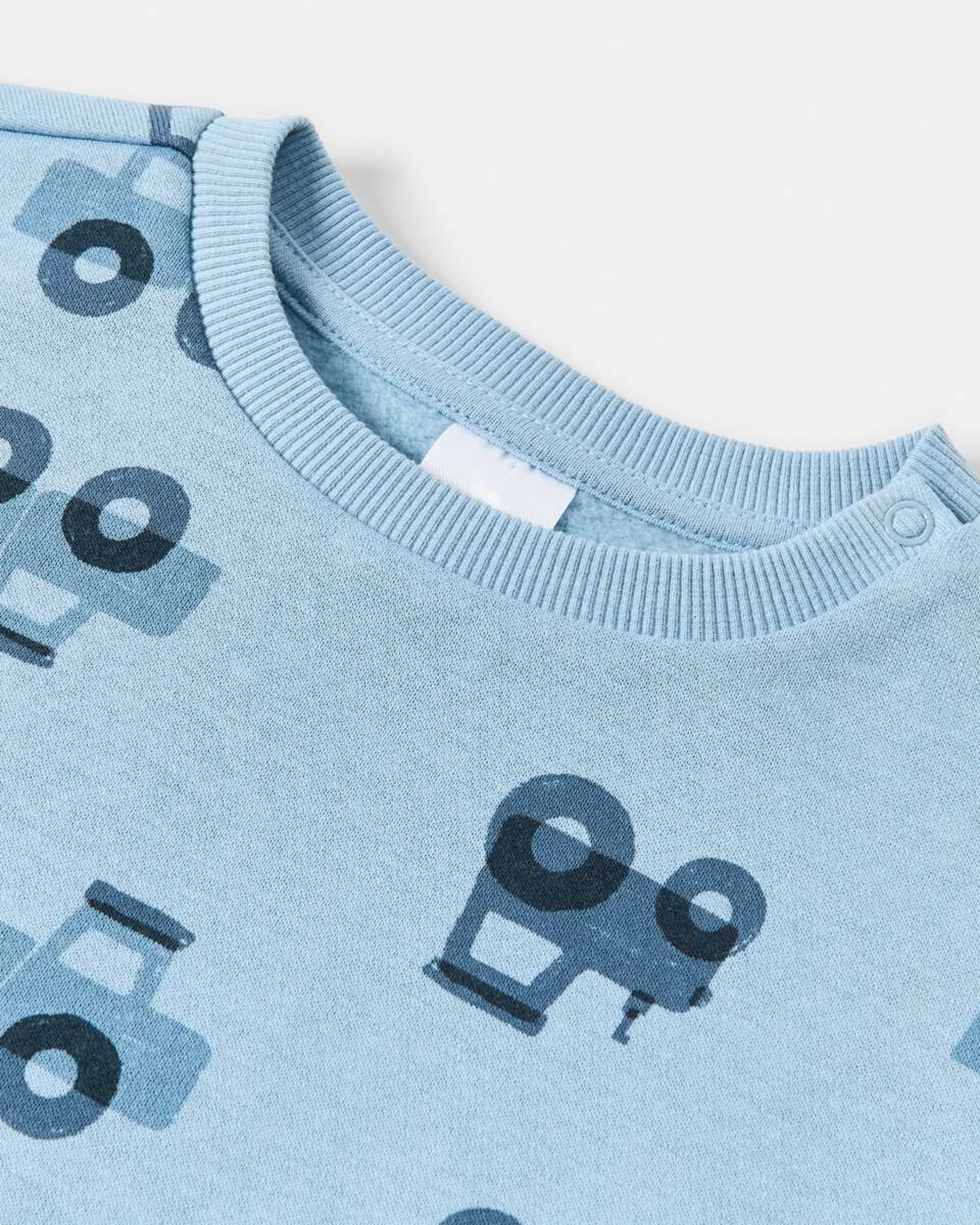 3 Drop Shoulder Sweatshirt Blu Trctr, 3 of 3
