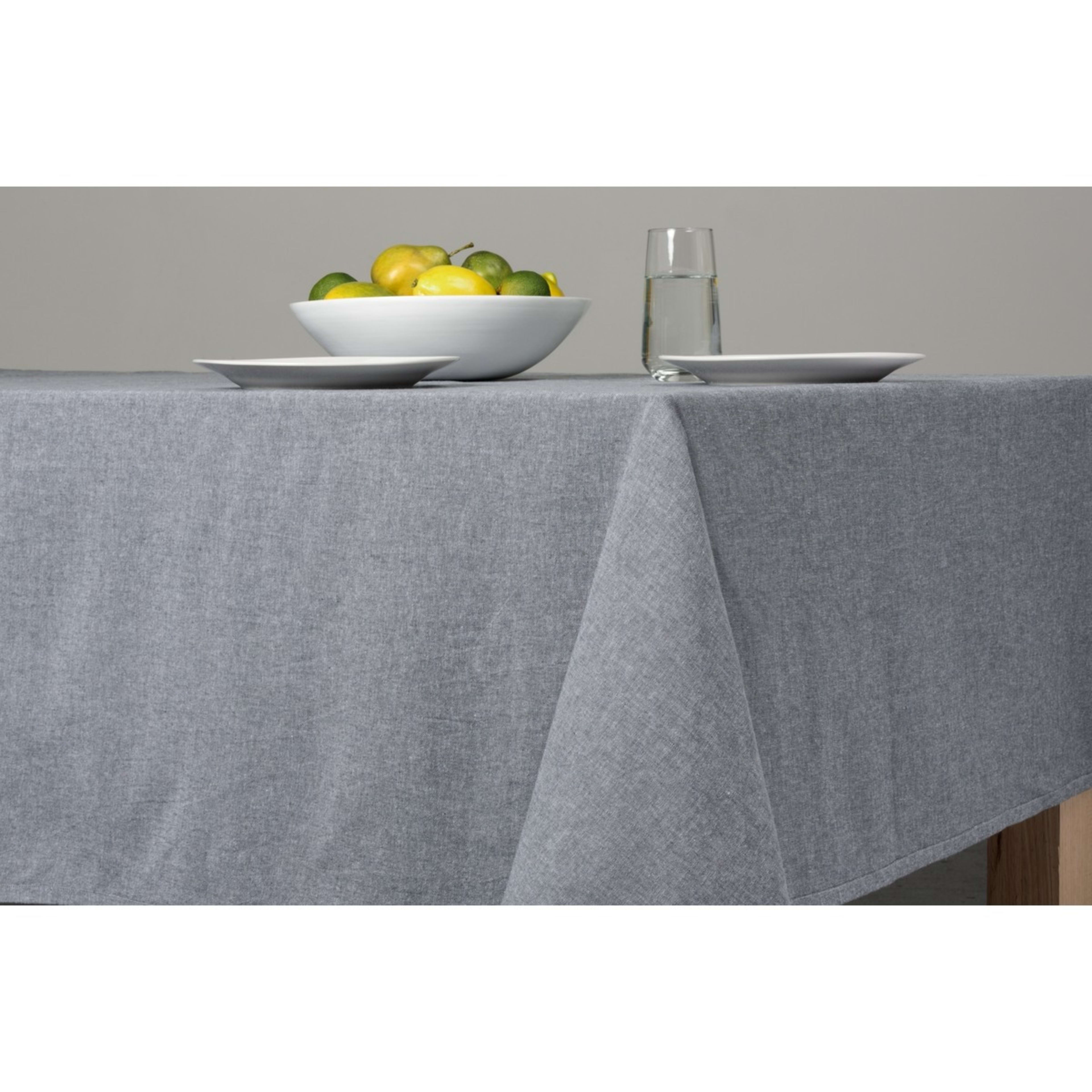 Charcoal Linen Look Tablecloth Kmart