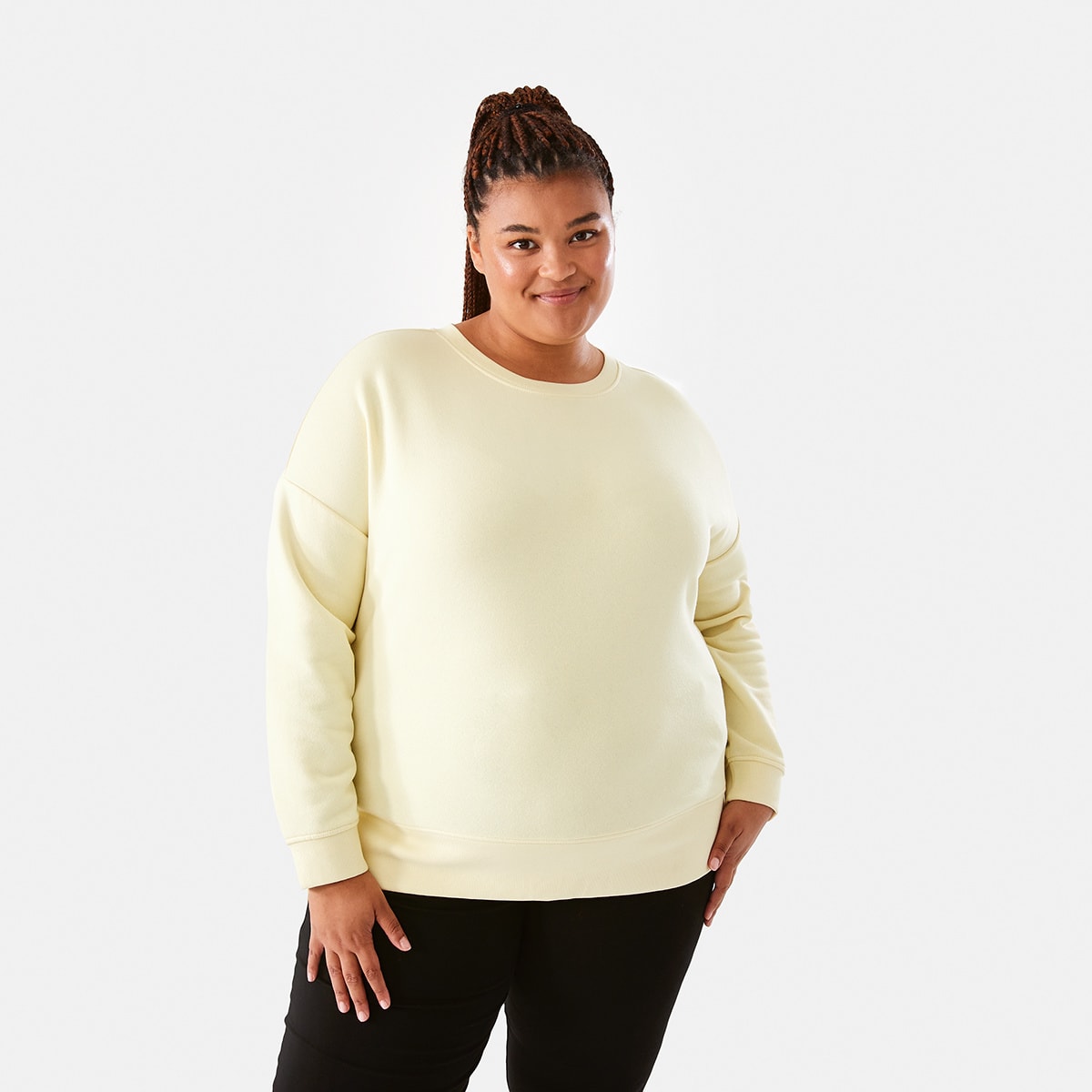 Curve Long Sleeve Boxy Sweatshirt Kmart