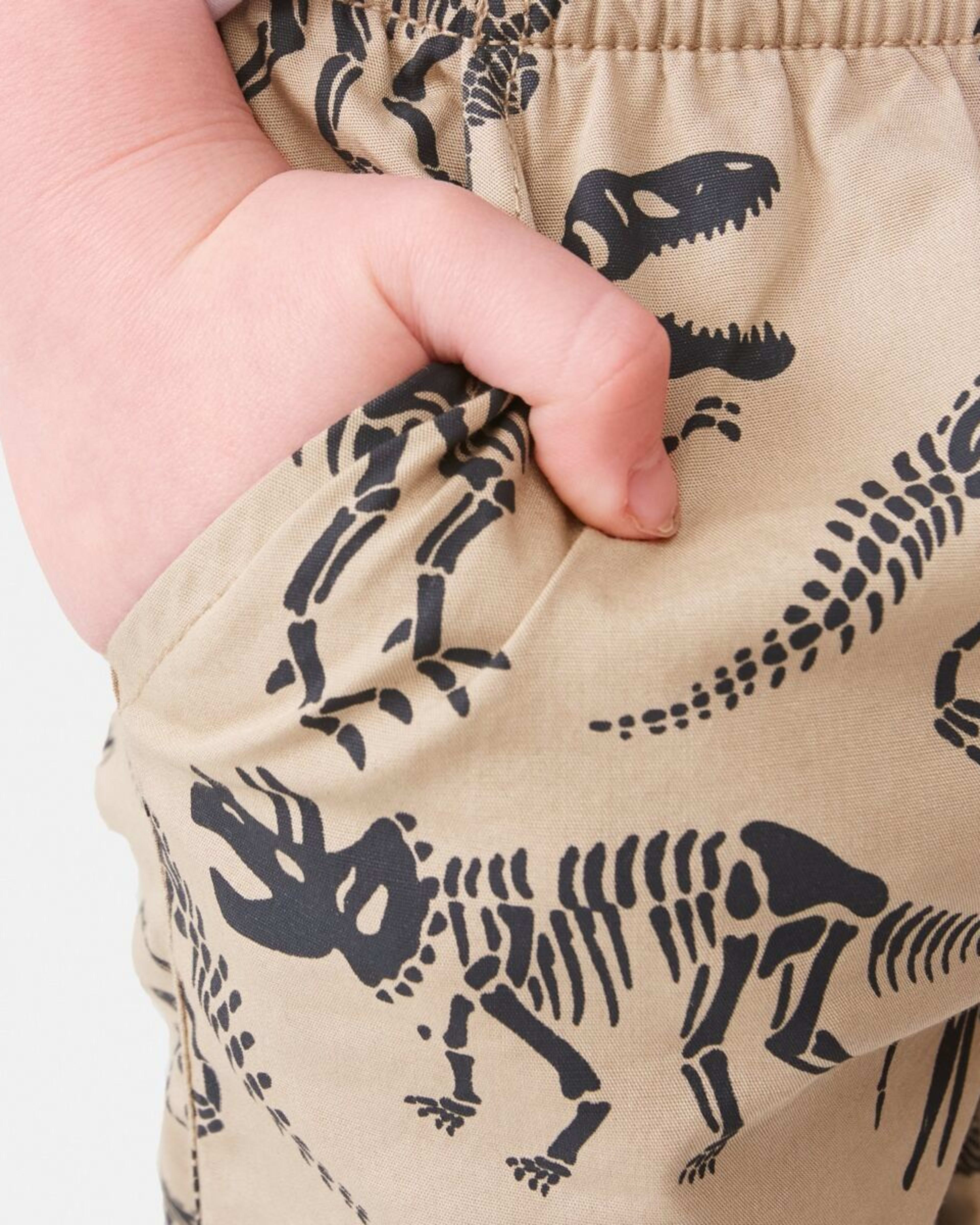 4 Poplin Shorts Brn Dino, 4 of 9