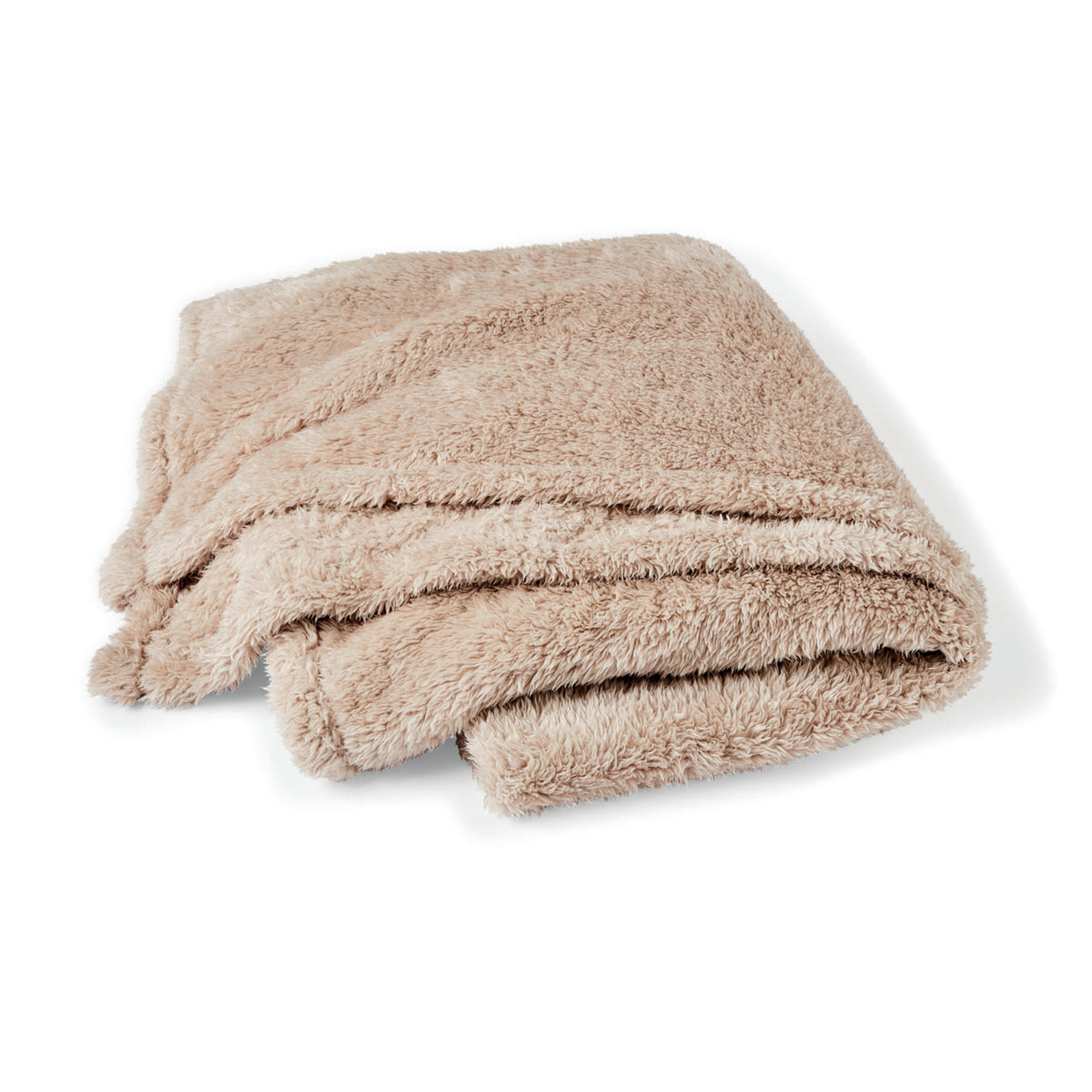 5 Teddy Fleece Throw - Natural, 5 of 7