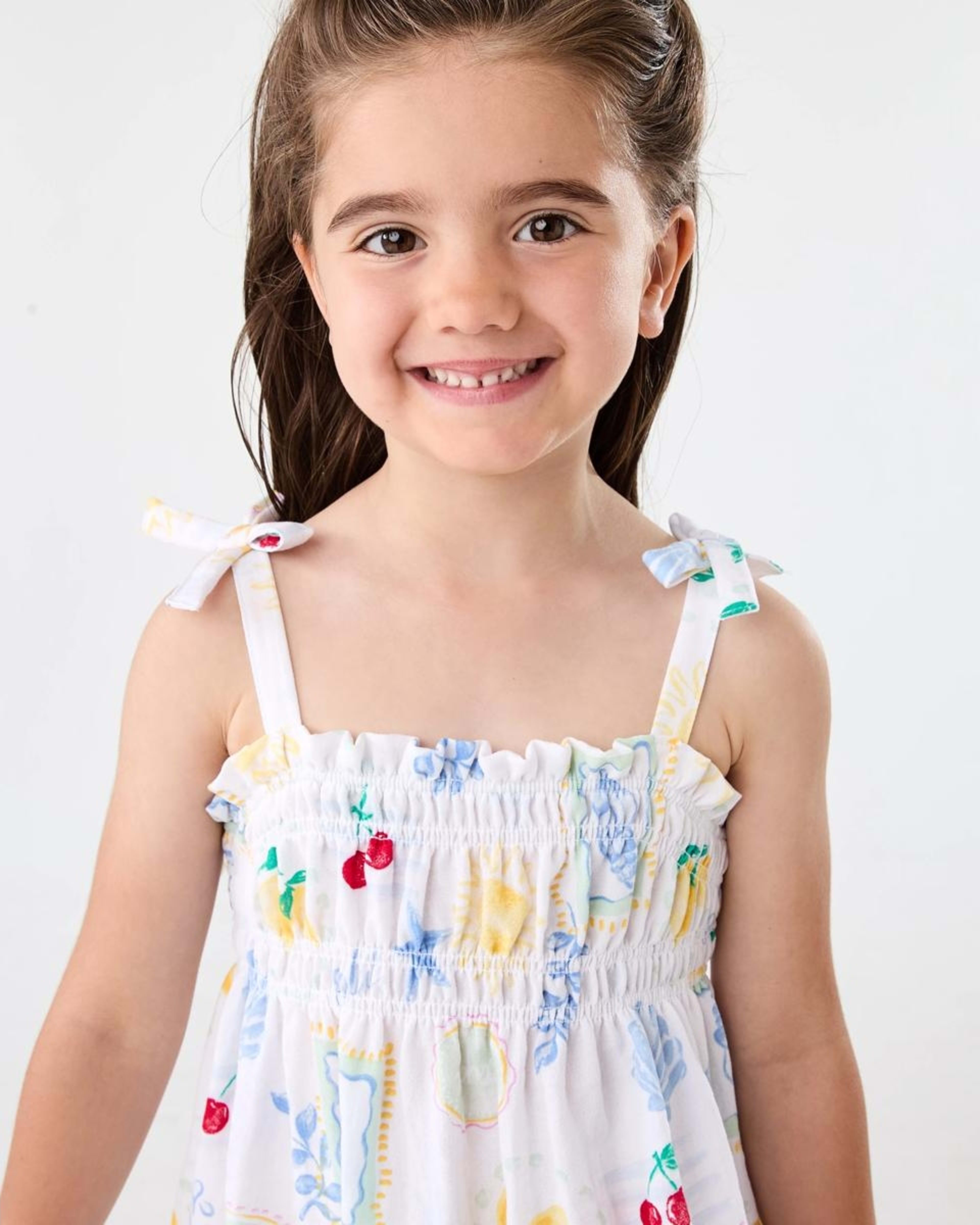 3 Smocked Dress Wht Costal, 3 of 8