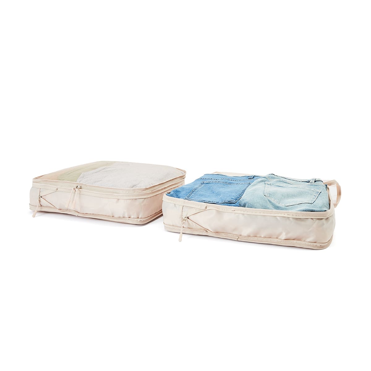 2 Piece Large Compression Packing Cubes Taupe Kmart