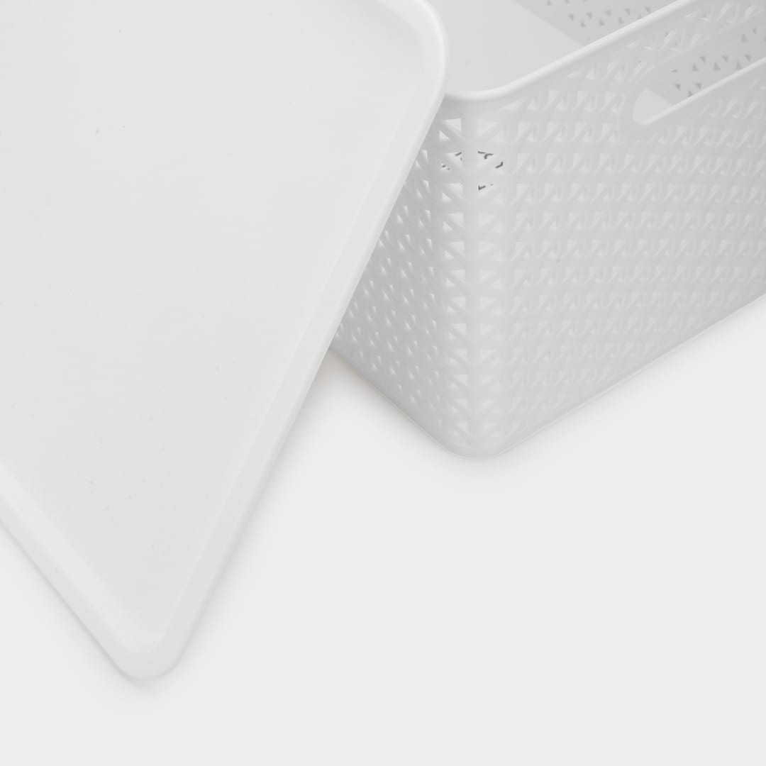 Storage Container with Lid Large, White Kmart