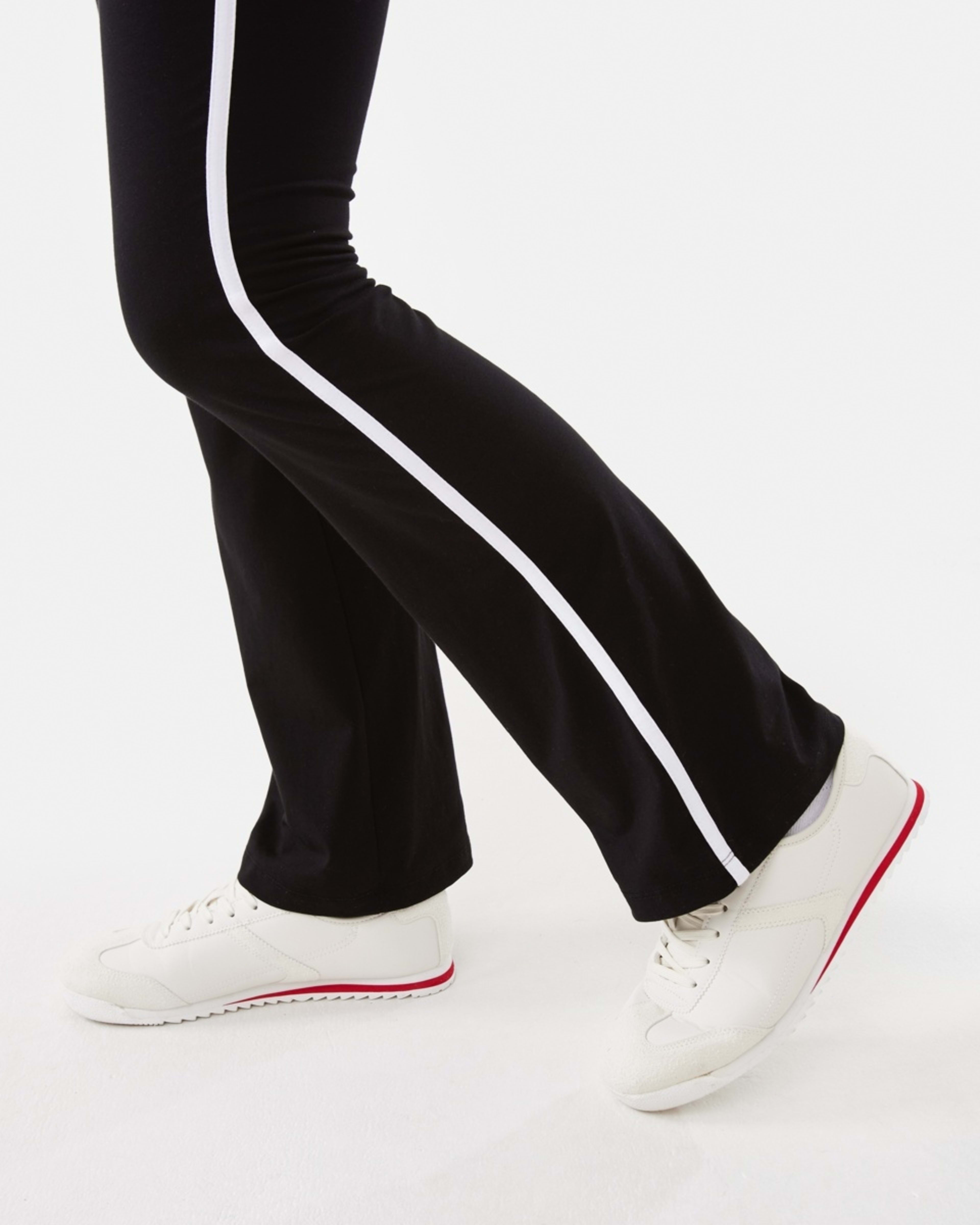 8 Side Stripe Fold Down Flare Pants Black, 8 of 8