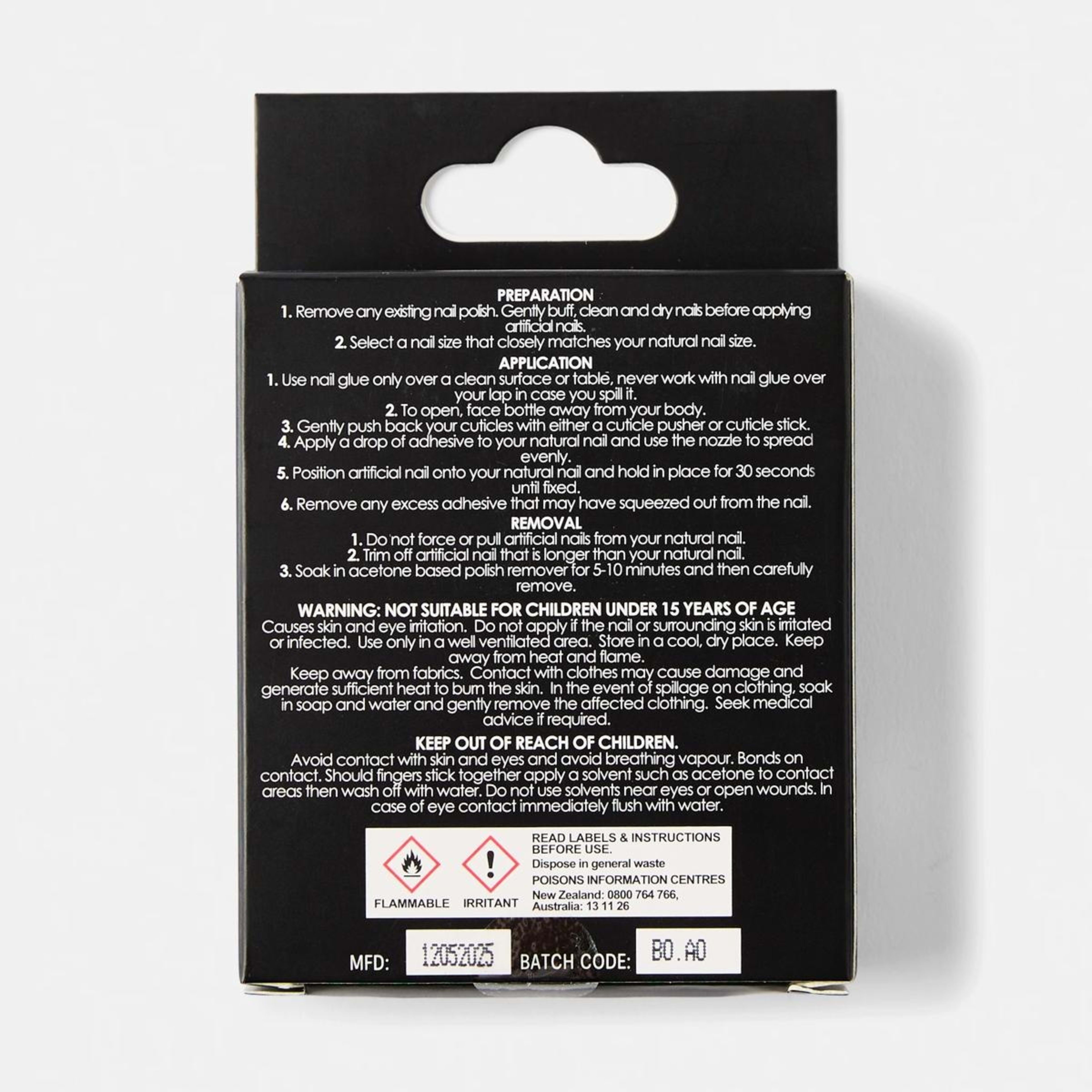 2 OXX Cosmetics 24 Pack Artificial Nails with Adhesive - Stiletto Shape, Red, 2 of 5