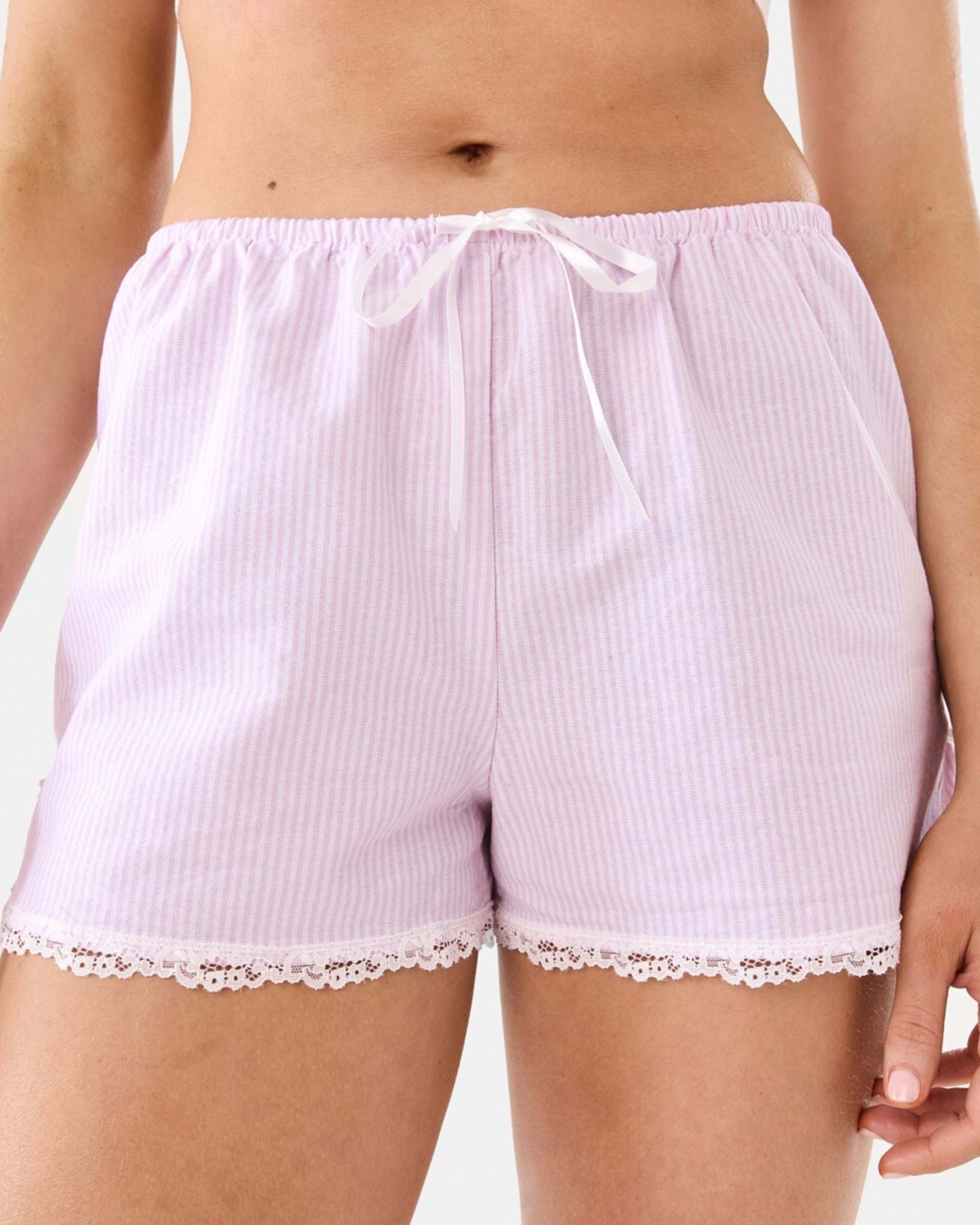 1 Stripe Lace Trim Shorts STRIPE PINK BALLERINA, 1 of 8