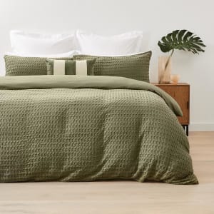 Harley Cotton Quilt Cover Set - Queen Bed, Fern