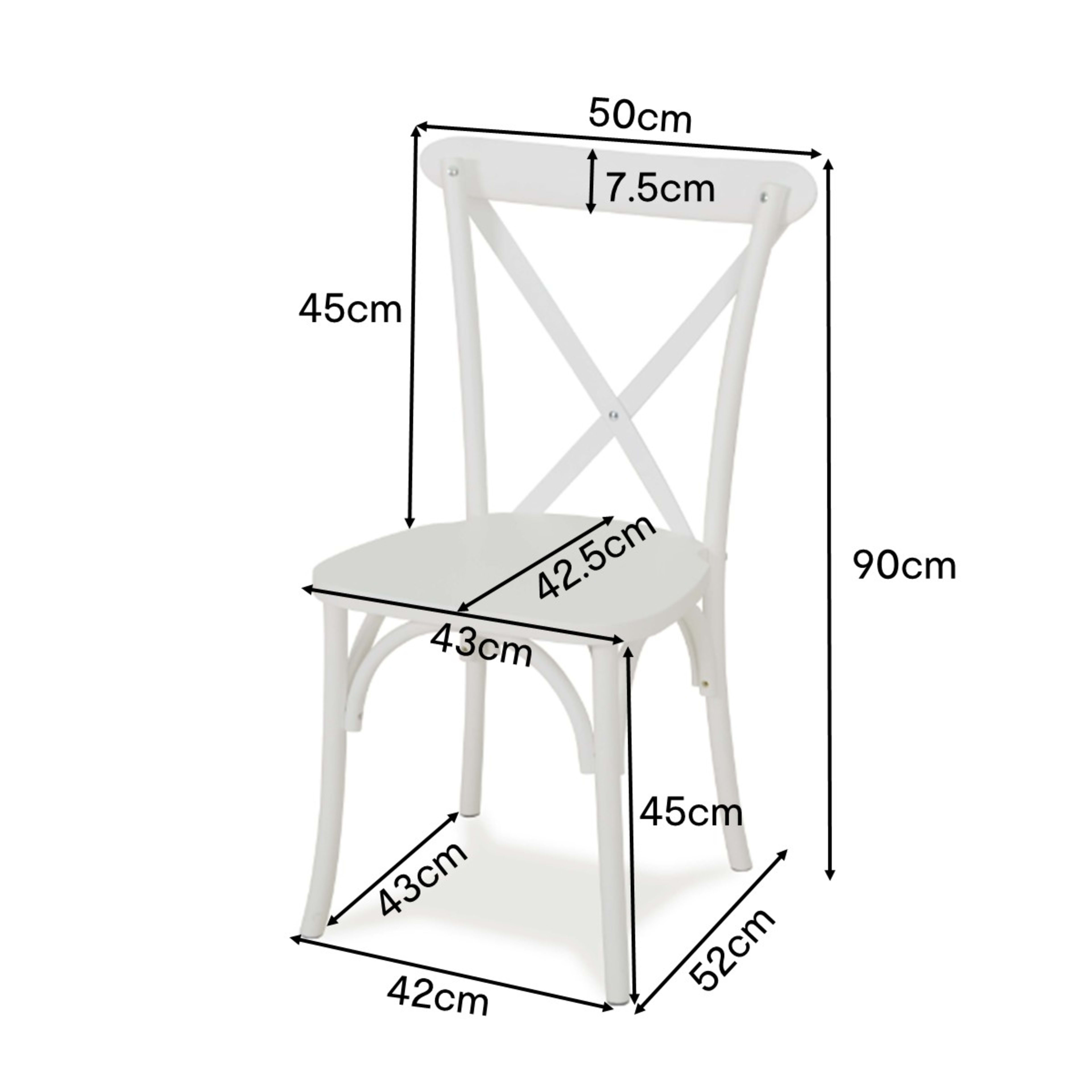 10 Set of 2 Cross Back Chairs, 10 of 10