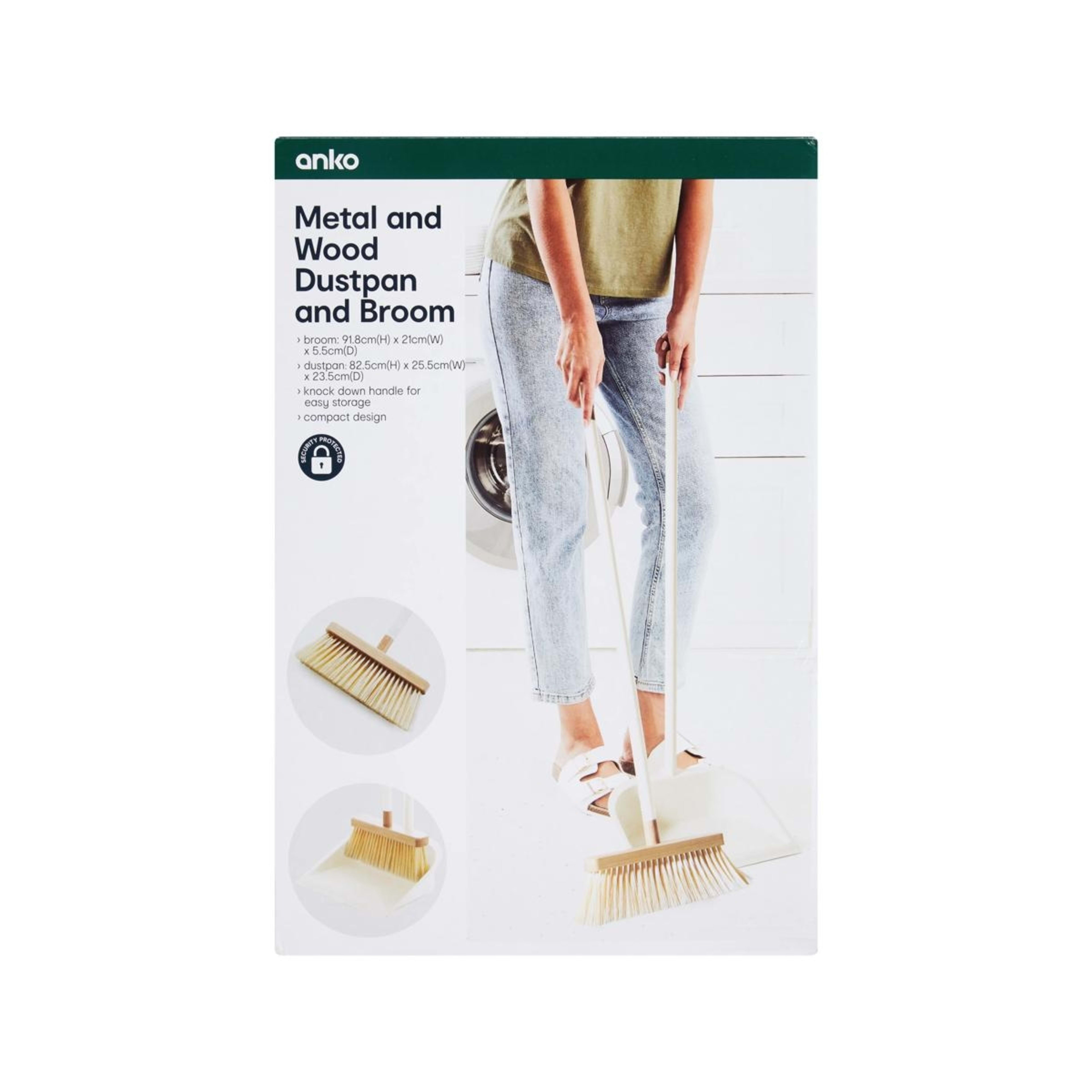 6 Metal and Wood Dustpan and Broom, 6 of 6