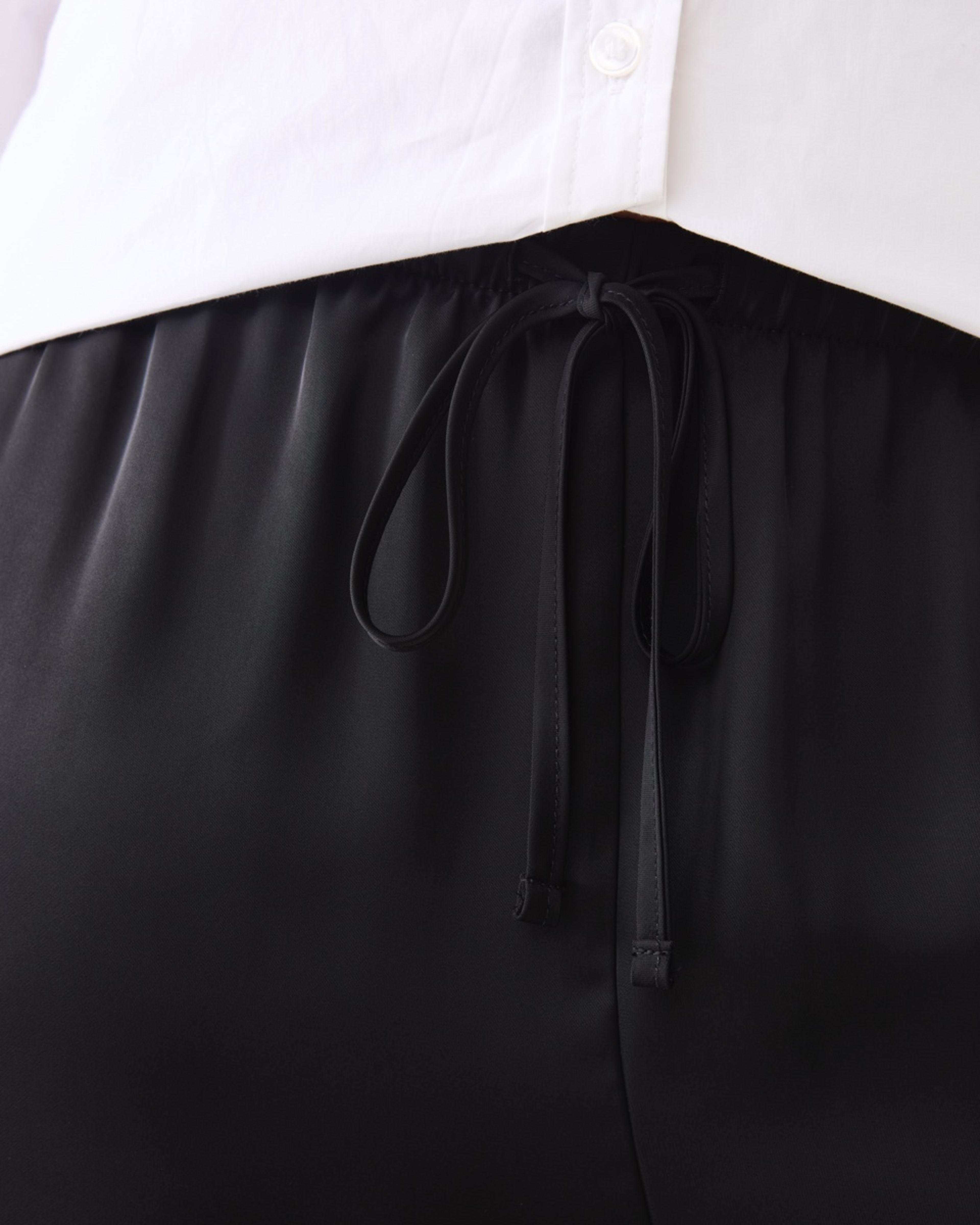 5 Tie Waist Satin Pants Black, 5 of 5