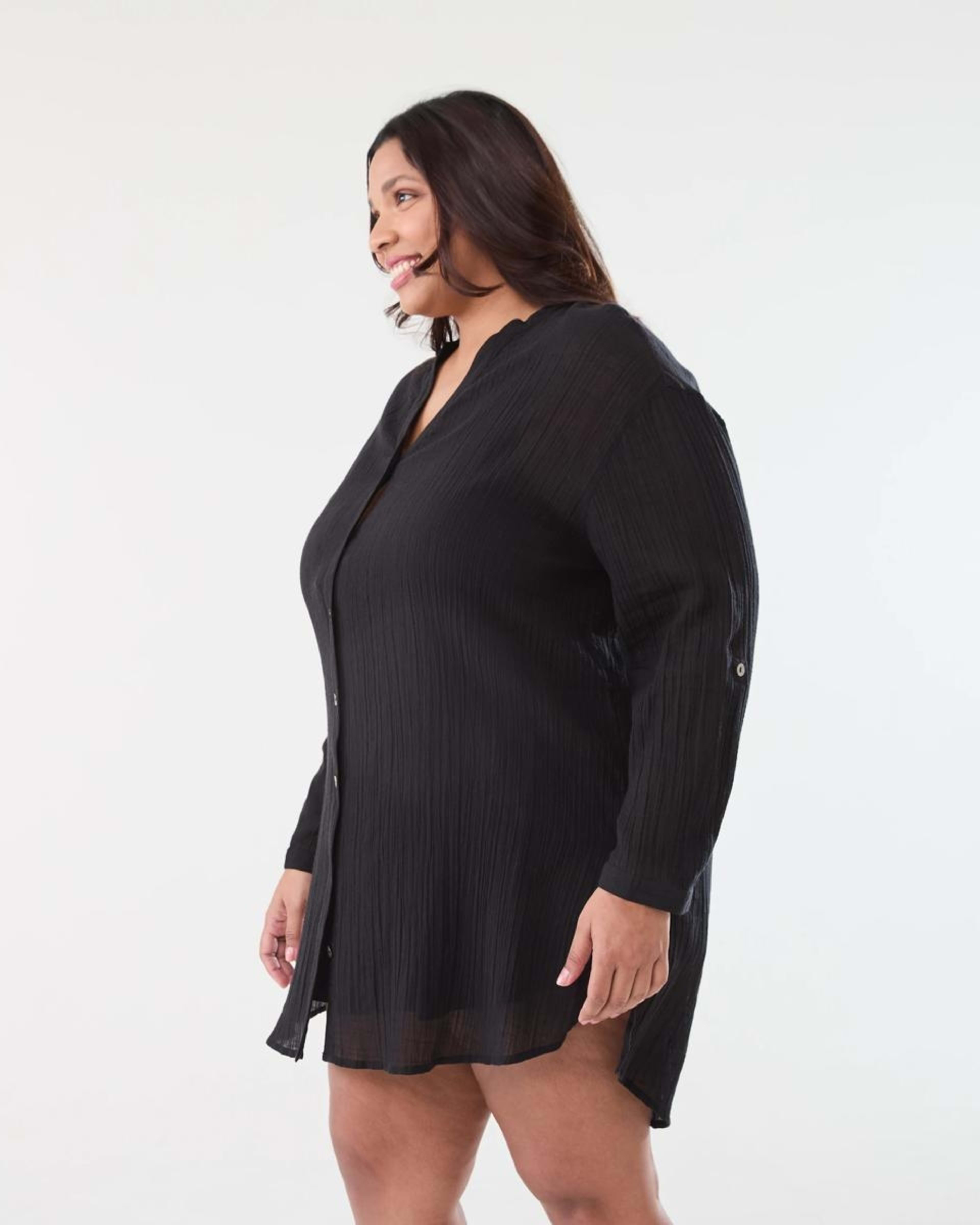 4 Curve Beach Kaftan BLACK, 4 of 9