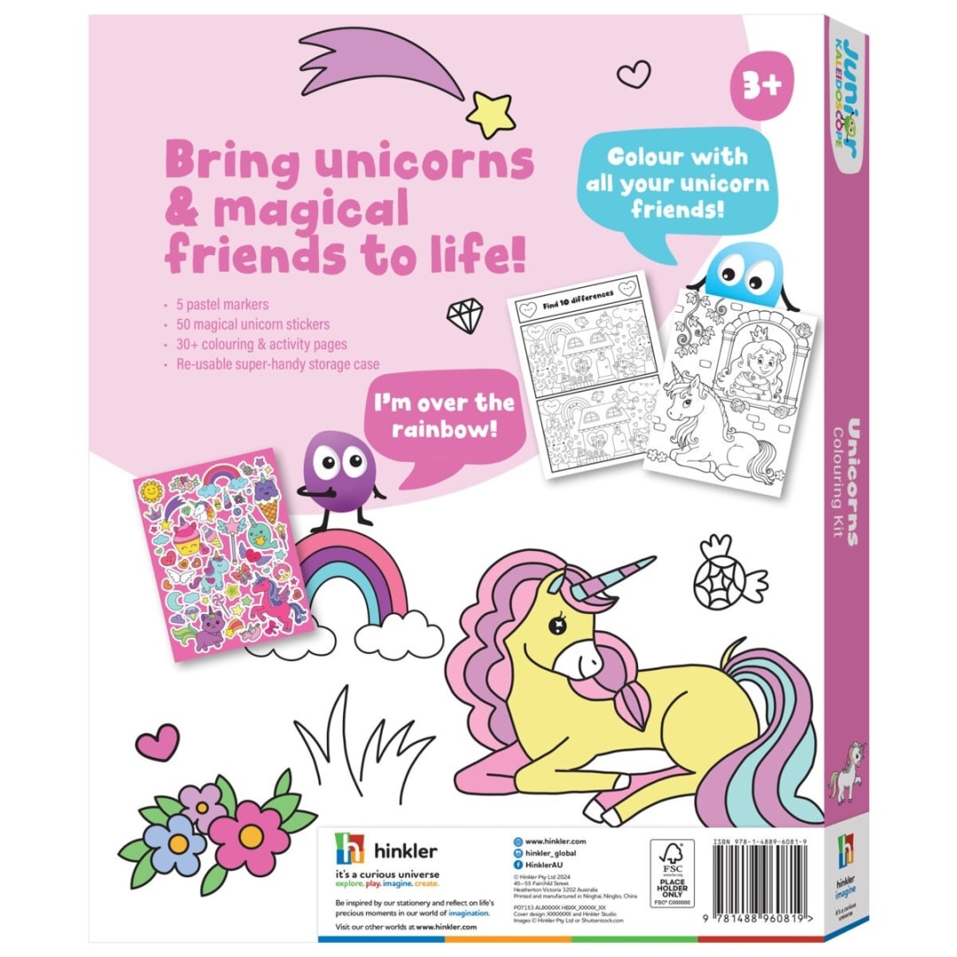 Junior Kaleidoscope Colouring Kit: Unicorns - Book - Kmart
