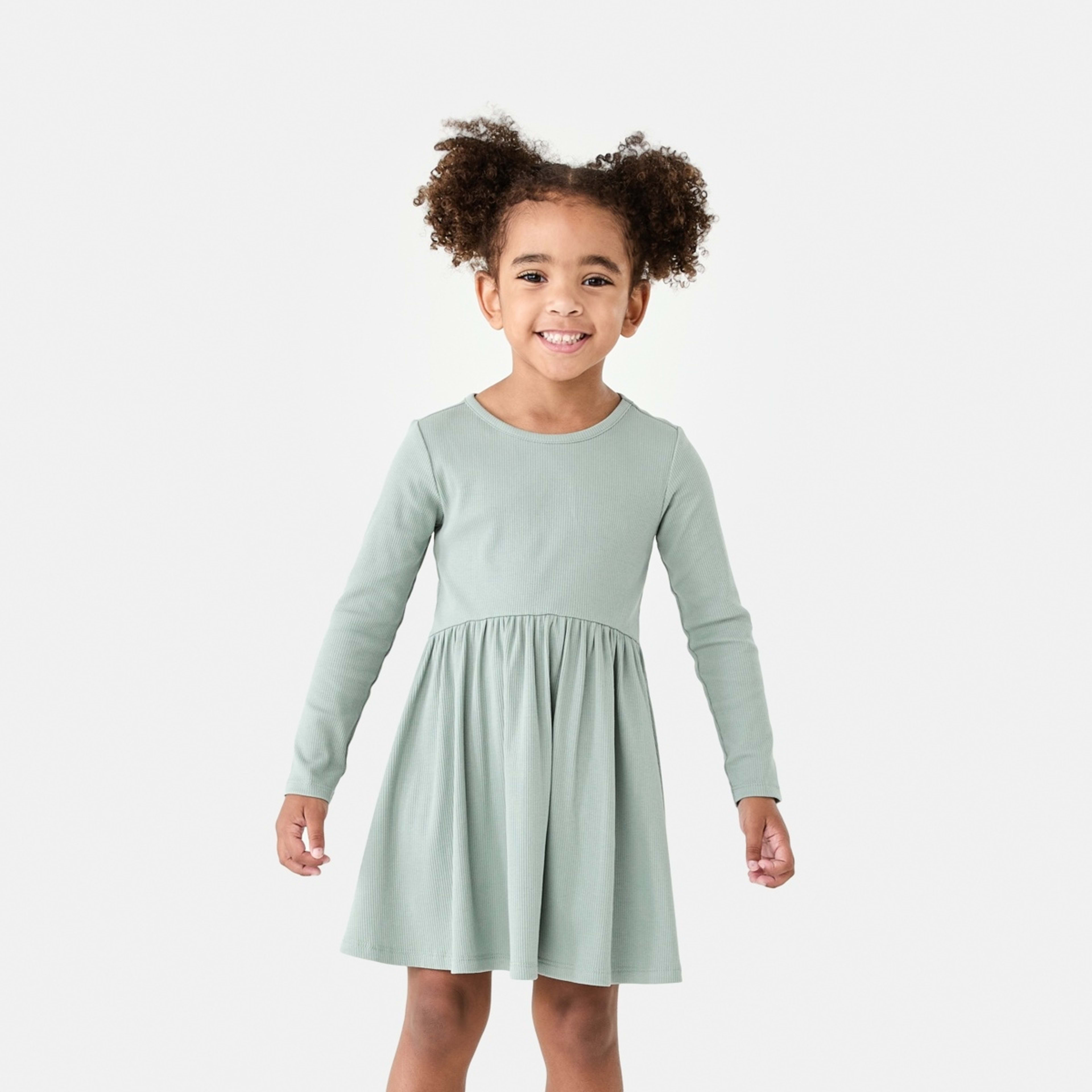 1 Rib Jersey Dress Iceberg Green, 1 of 9