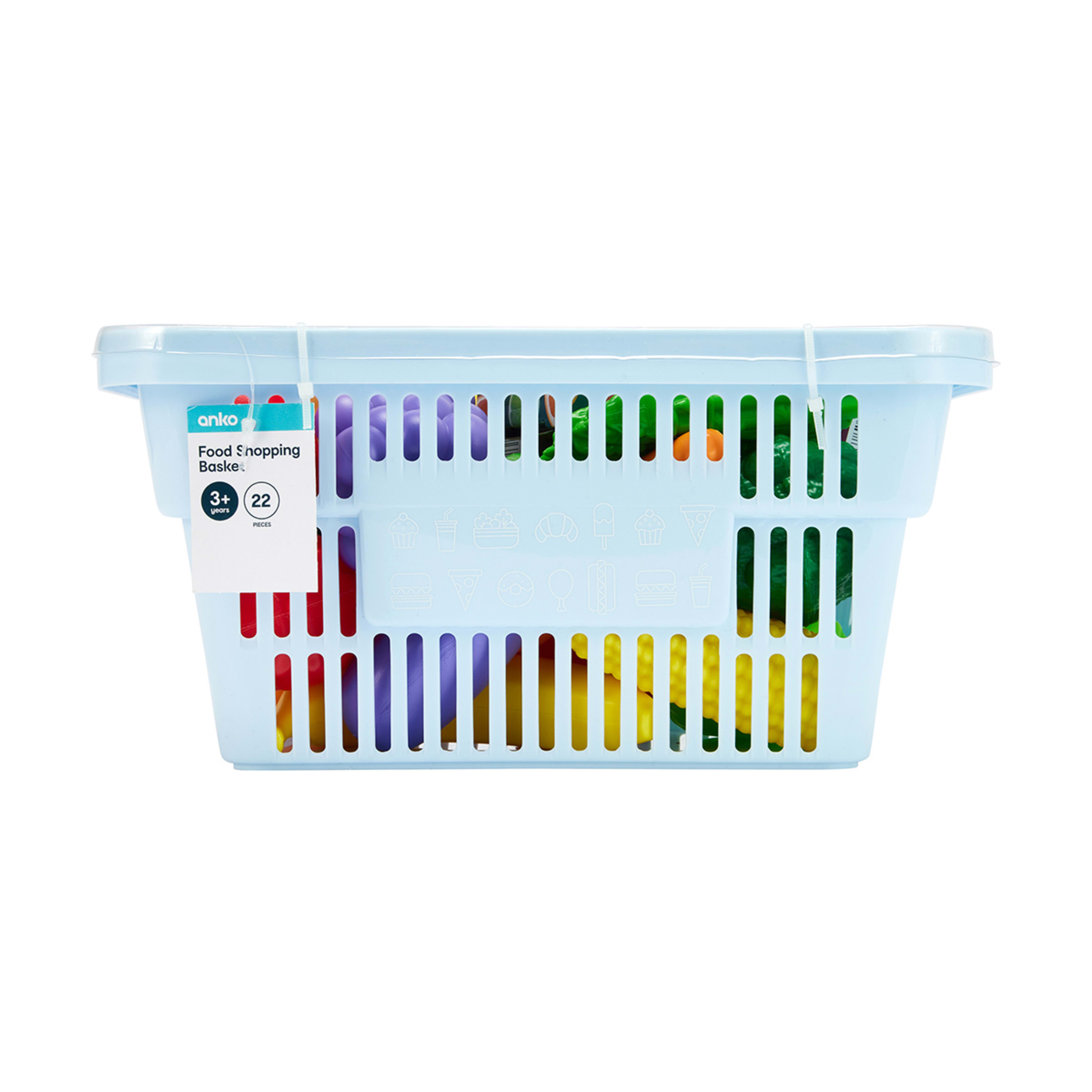 22 Piece Food Shopping Basket Kmart