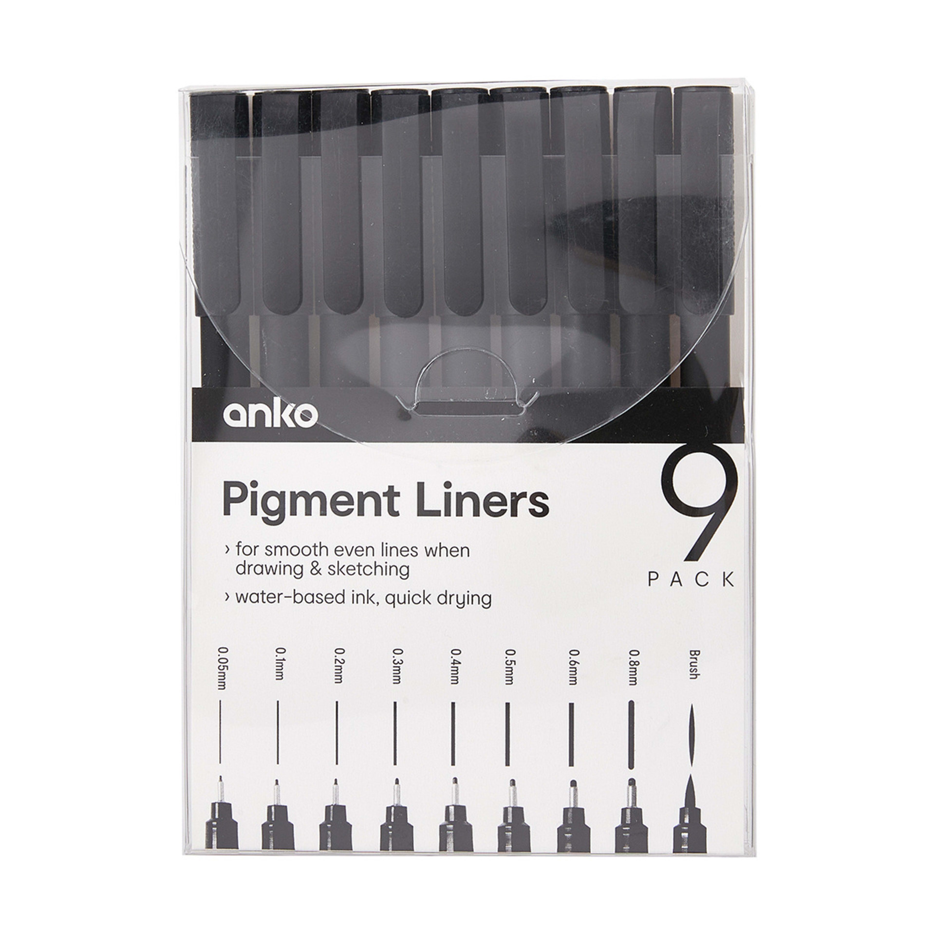 9 Pack Pigment Liners Kmart