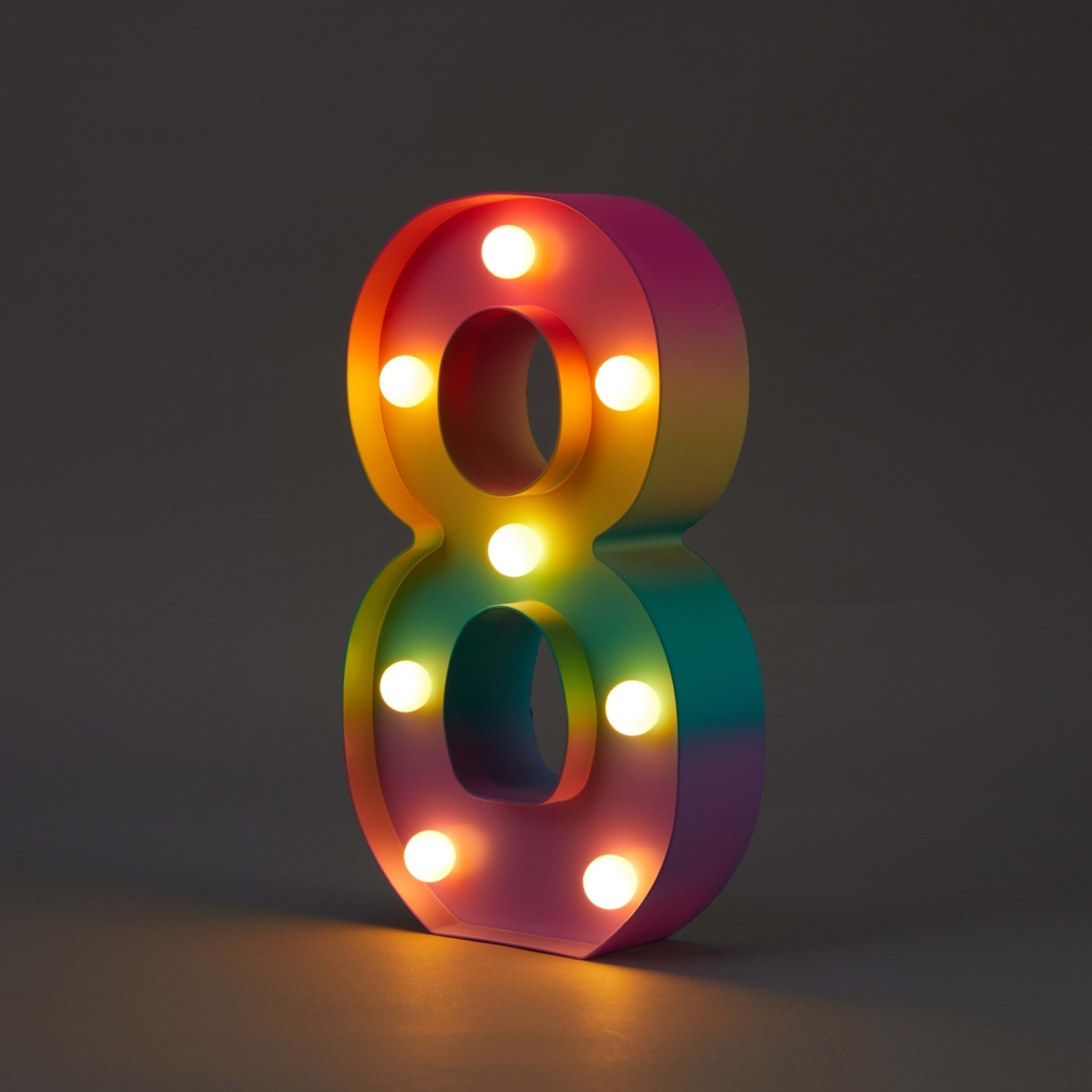 1 Ombre Light Up Number - 8