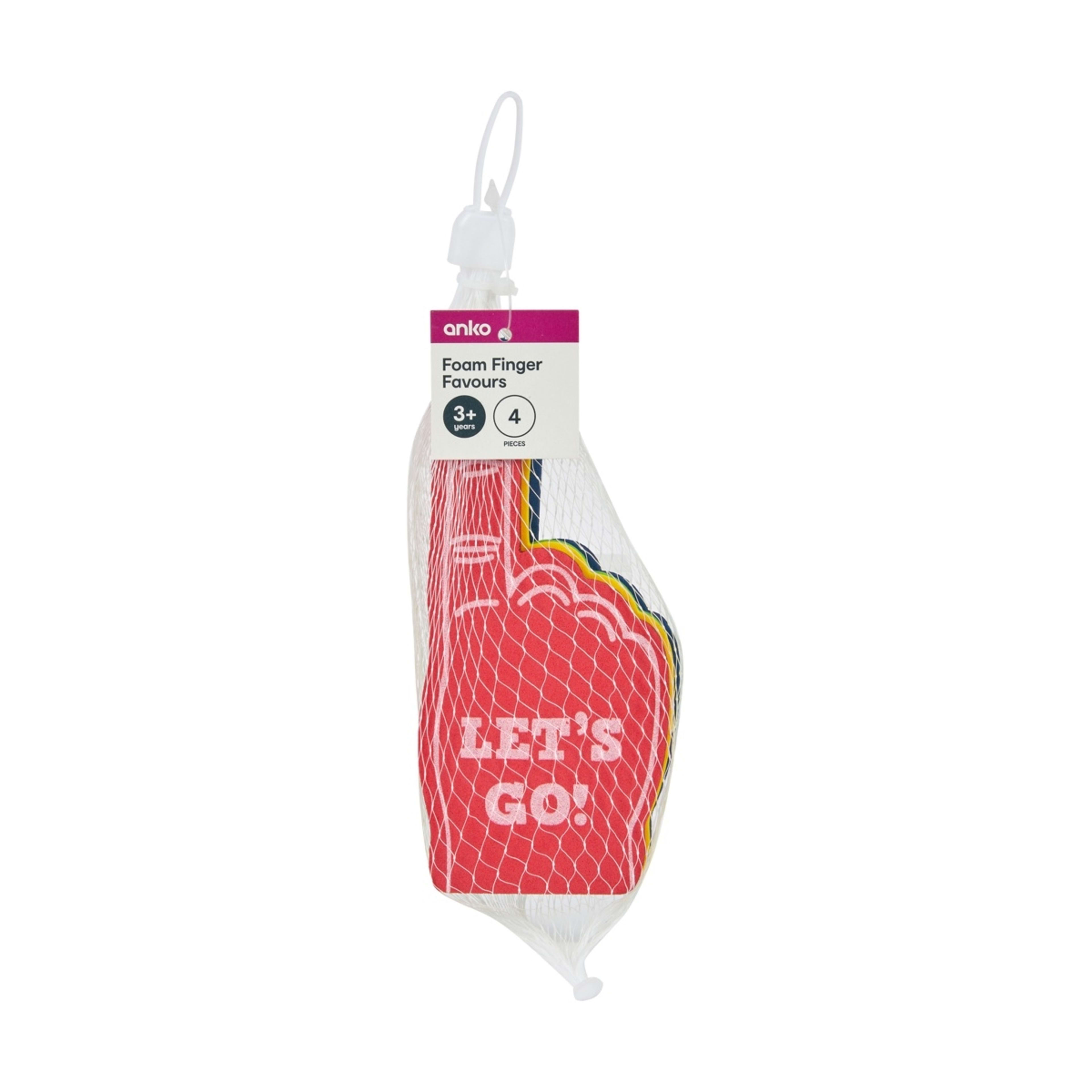 6 4 Piece Foam Finger Favours, 6 of 6