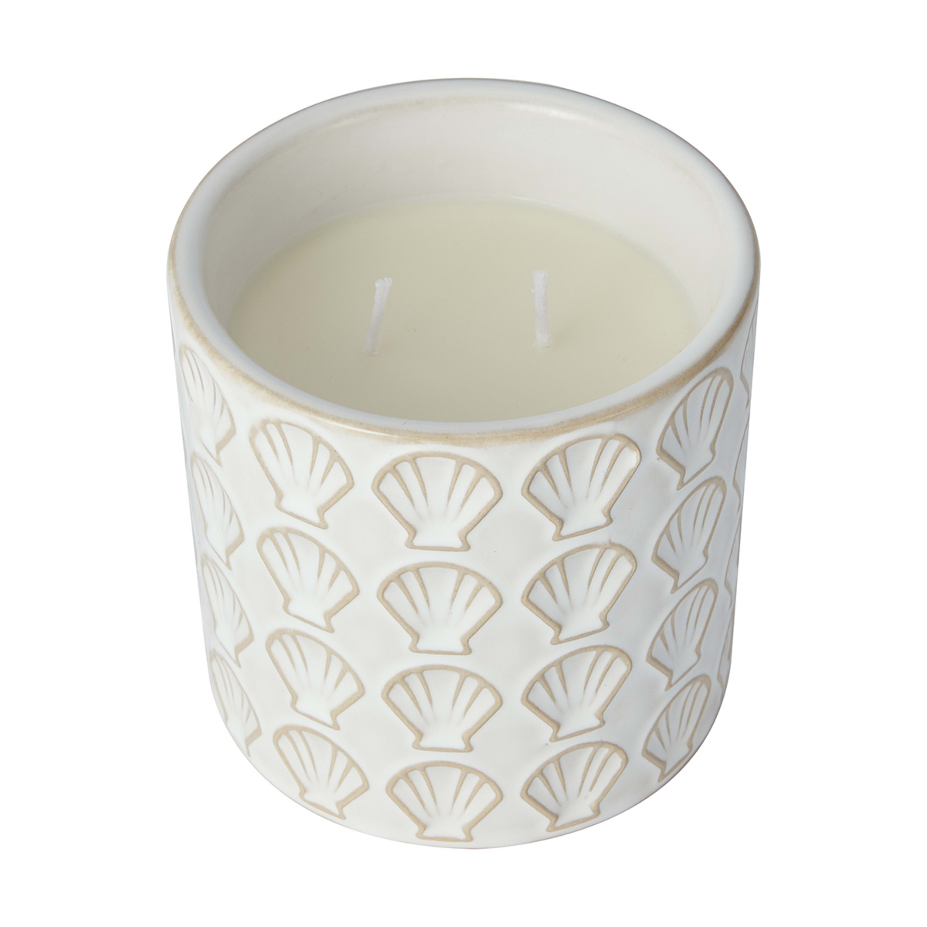 Shell Embossed Fragrant Candle Kmart