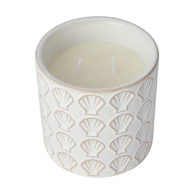 Shell Embossed Fragrant Candle Kmart