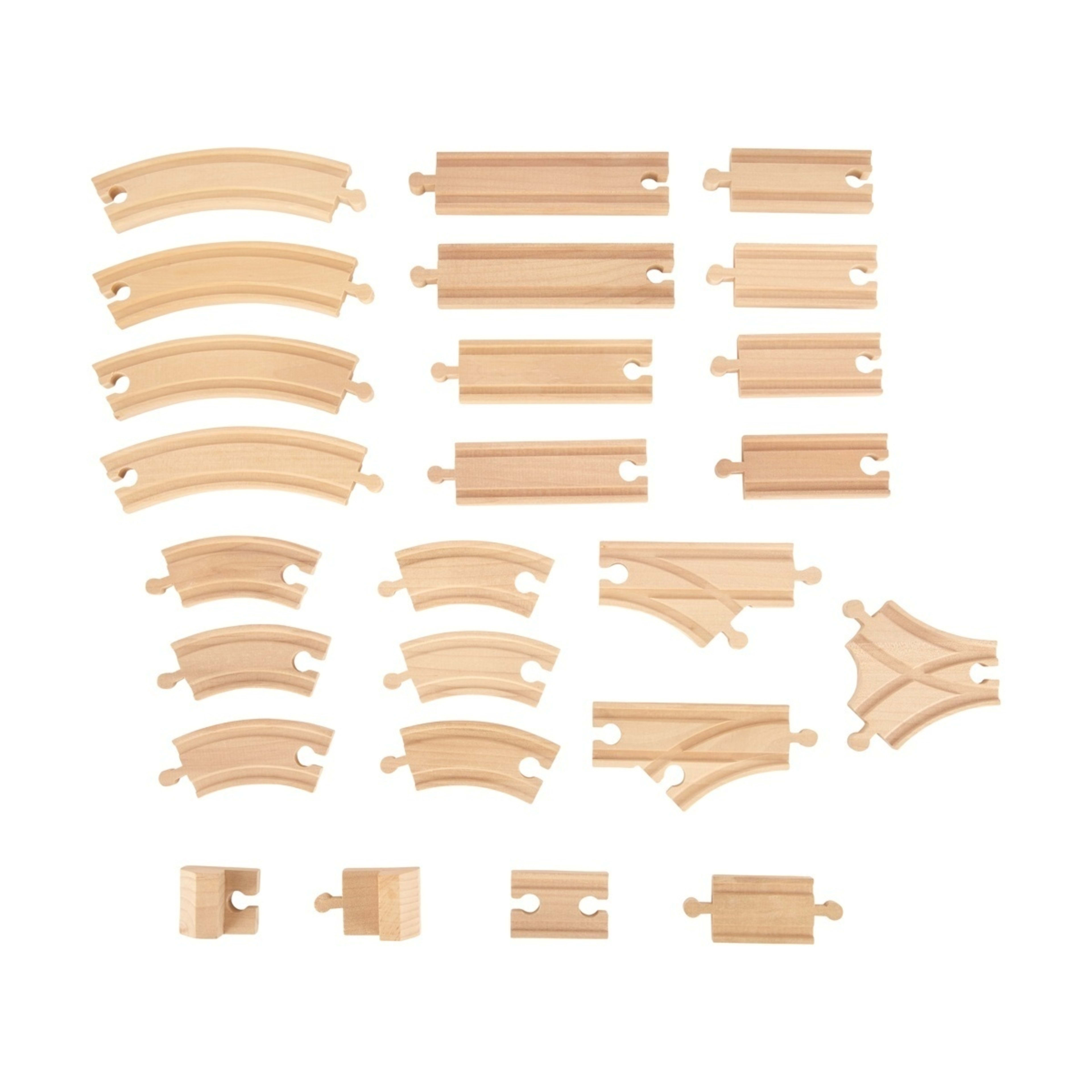 7 25 Piece Wooden Train Track Set, 7 of 10