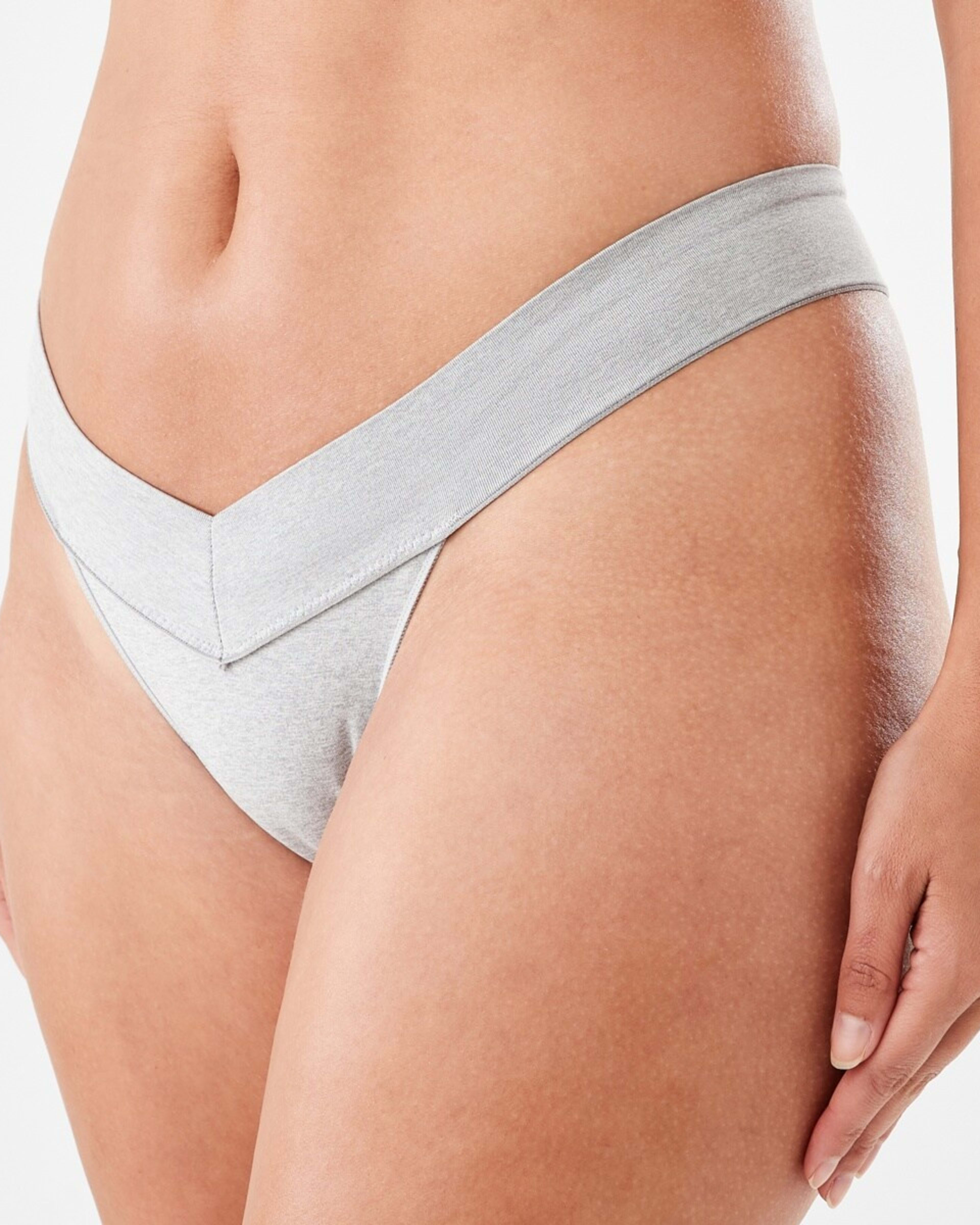 4 3 Pack V-Front Seamfree G-string Briefs GREY MARLE PACK, 4 of 5